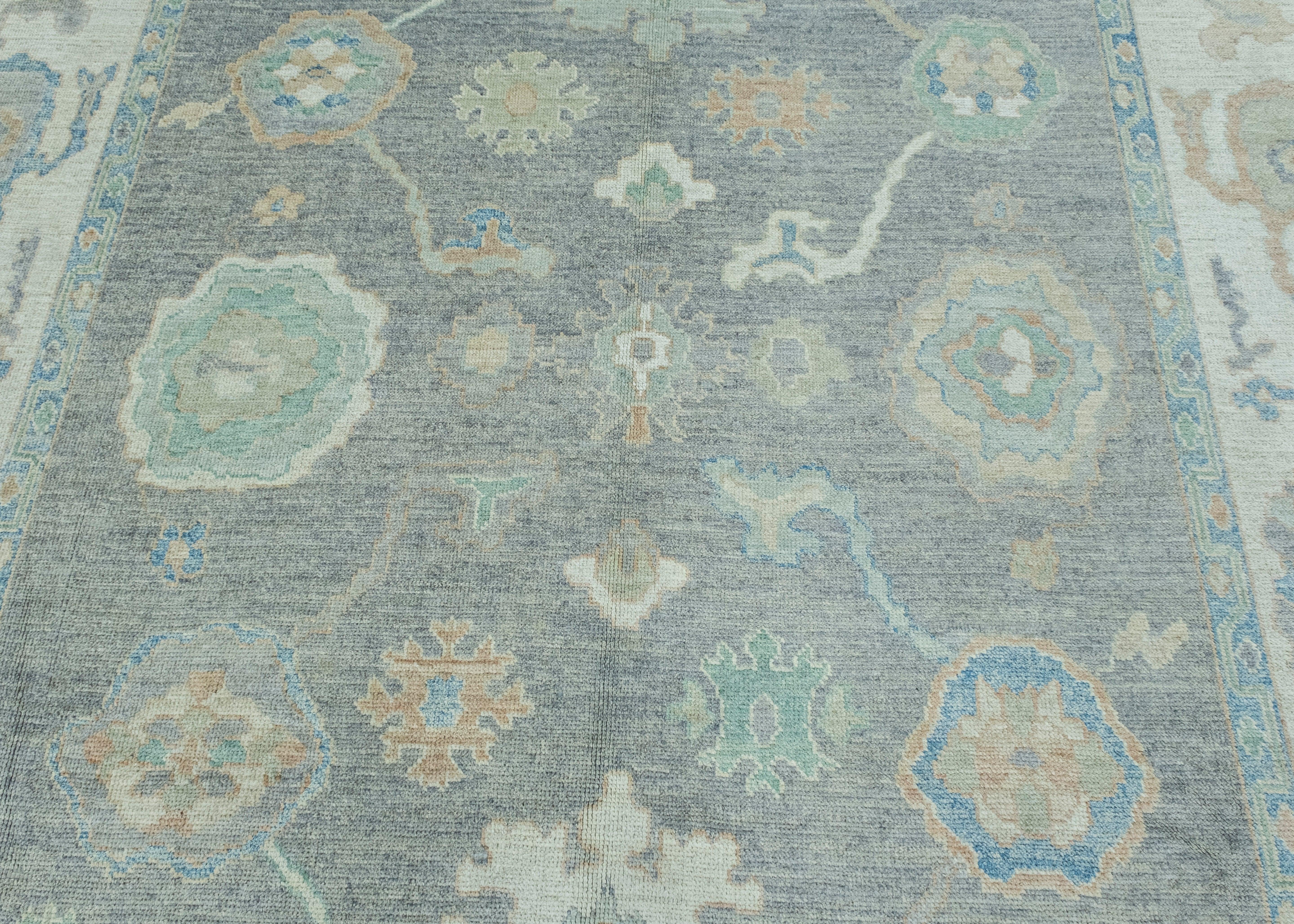 Contemporary Turkish Oushak Rug 10'1