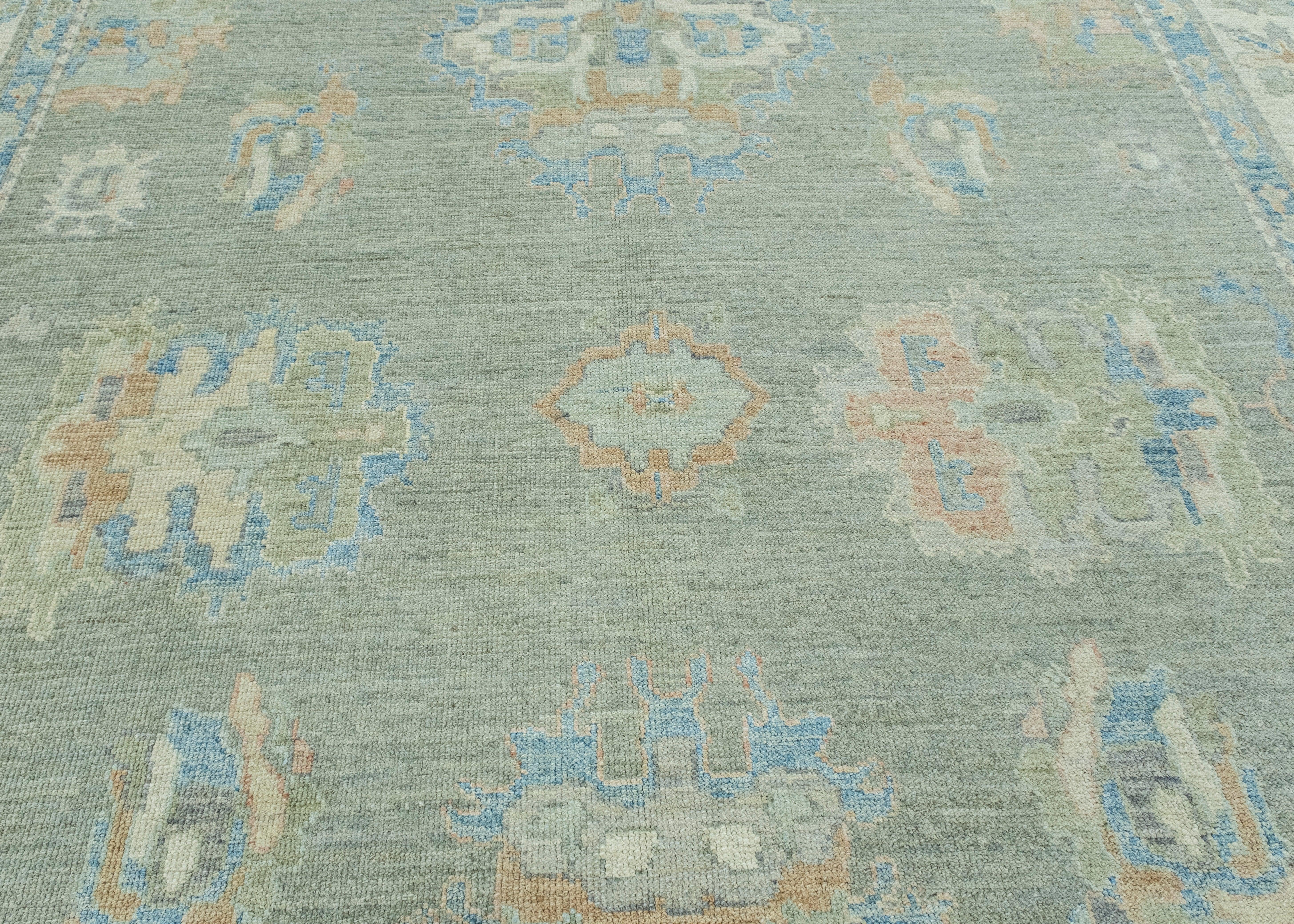 Wool Turkish Oushak Rug 10'2