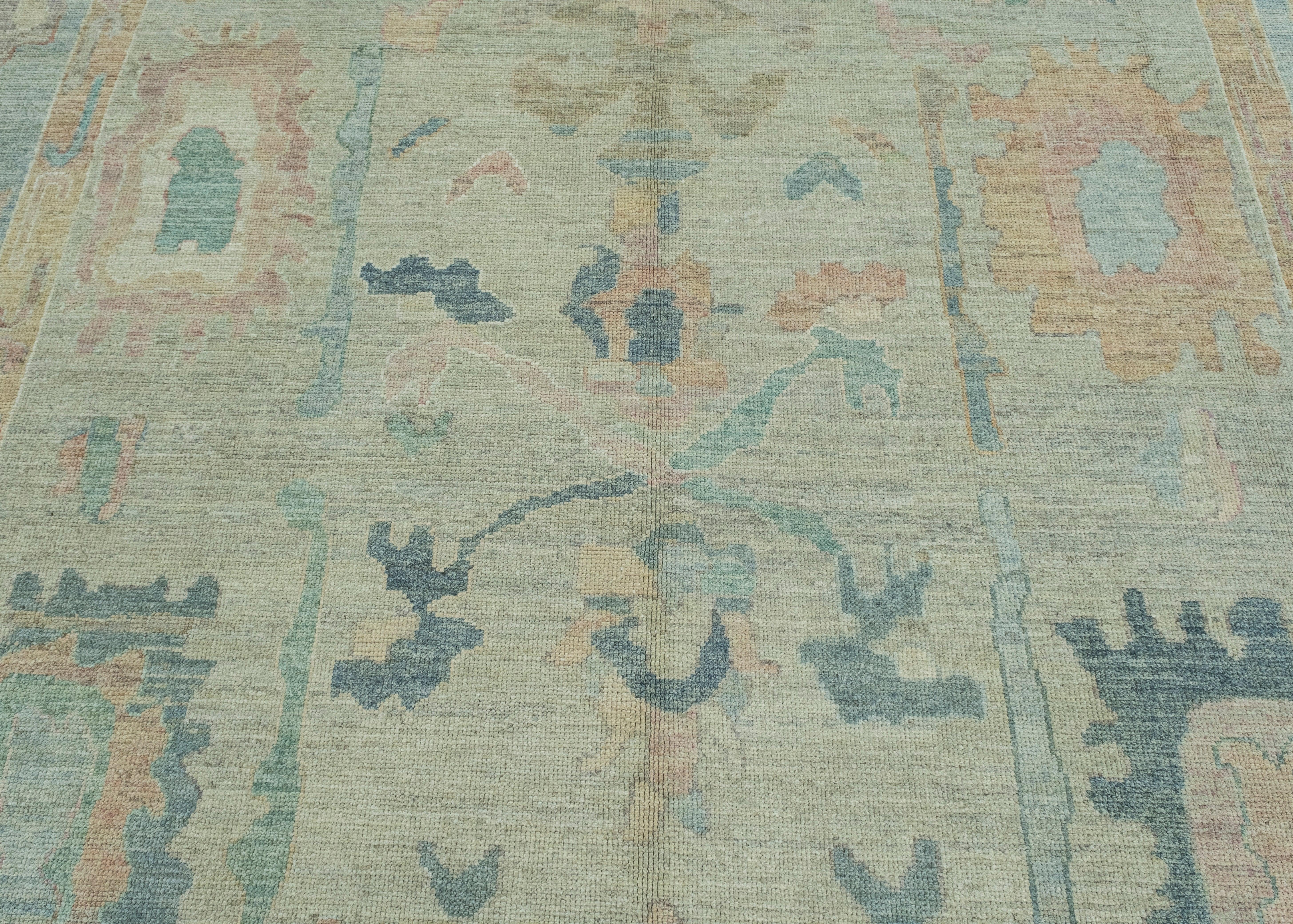 Wool Turkish Oushak Rug 10'3