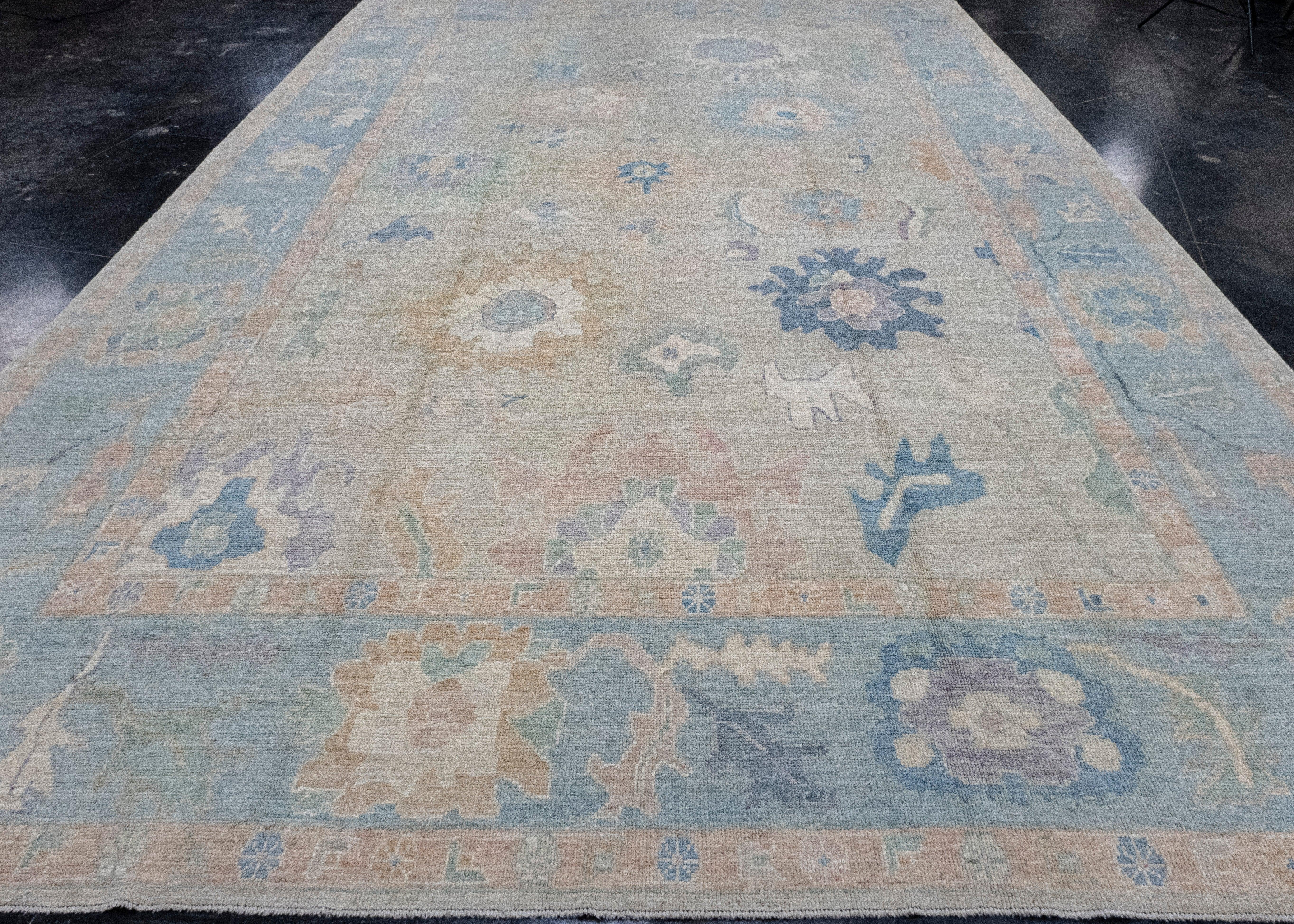 Turkish Oushak Rug 10'3