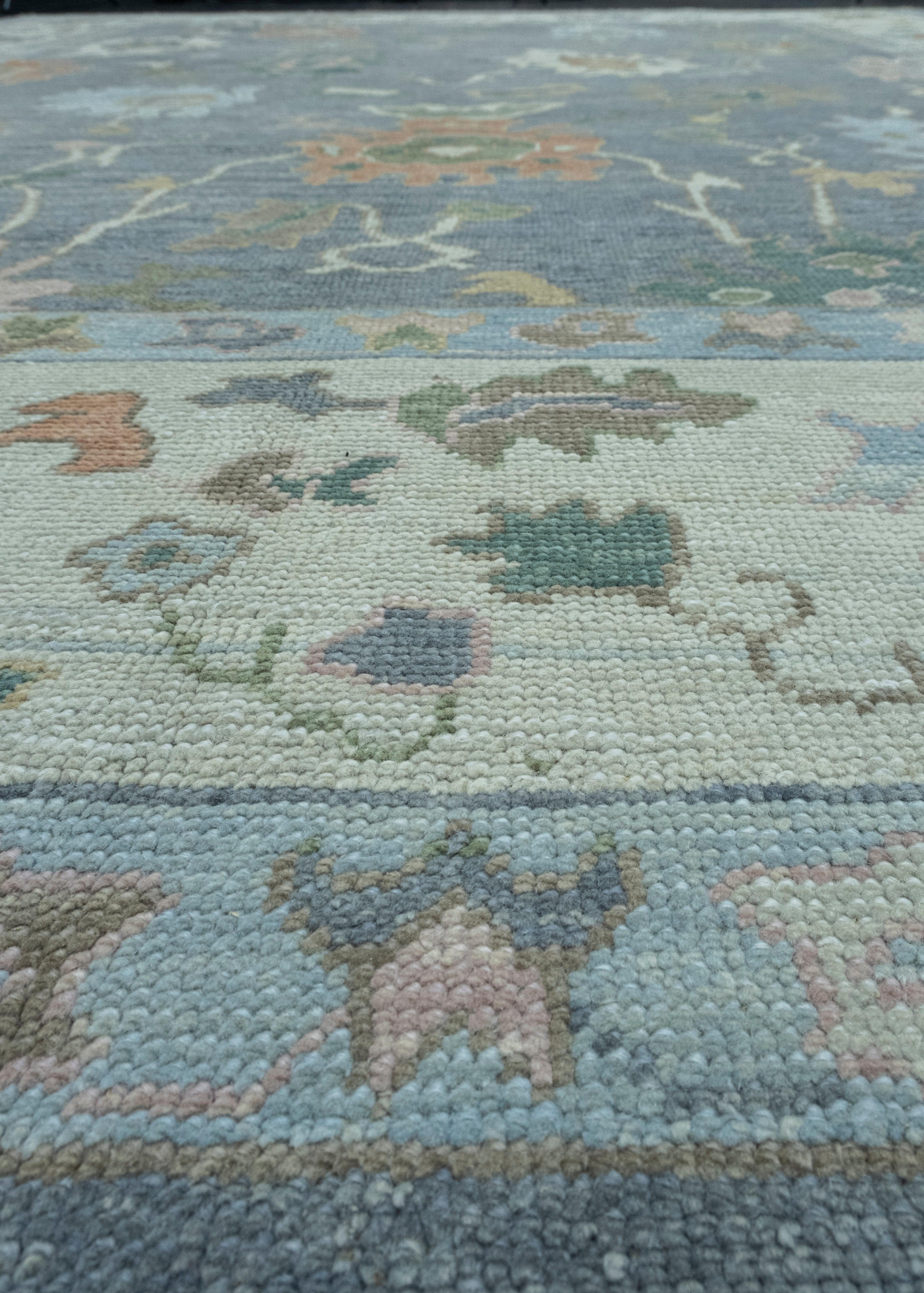 Wool Turkish Oushak Rug 10'4