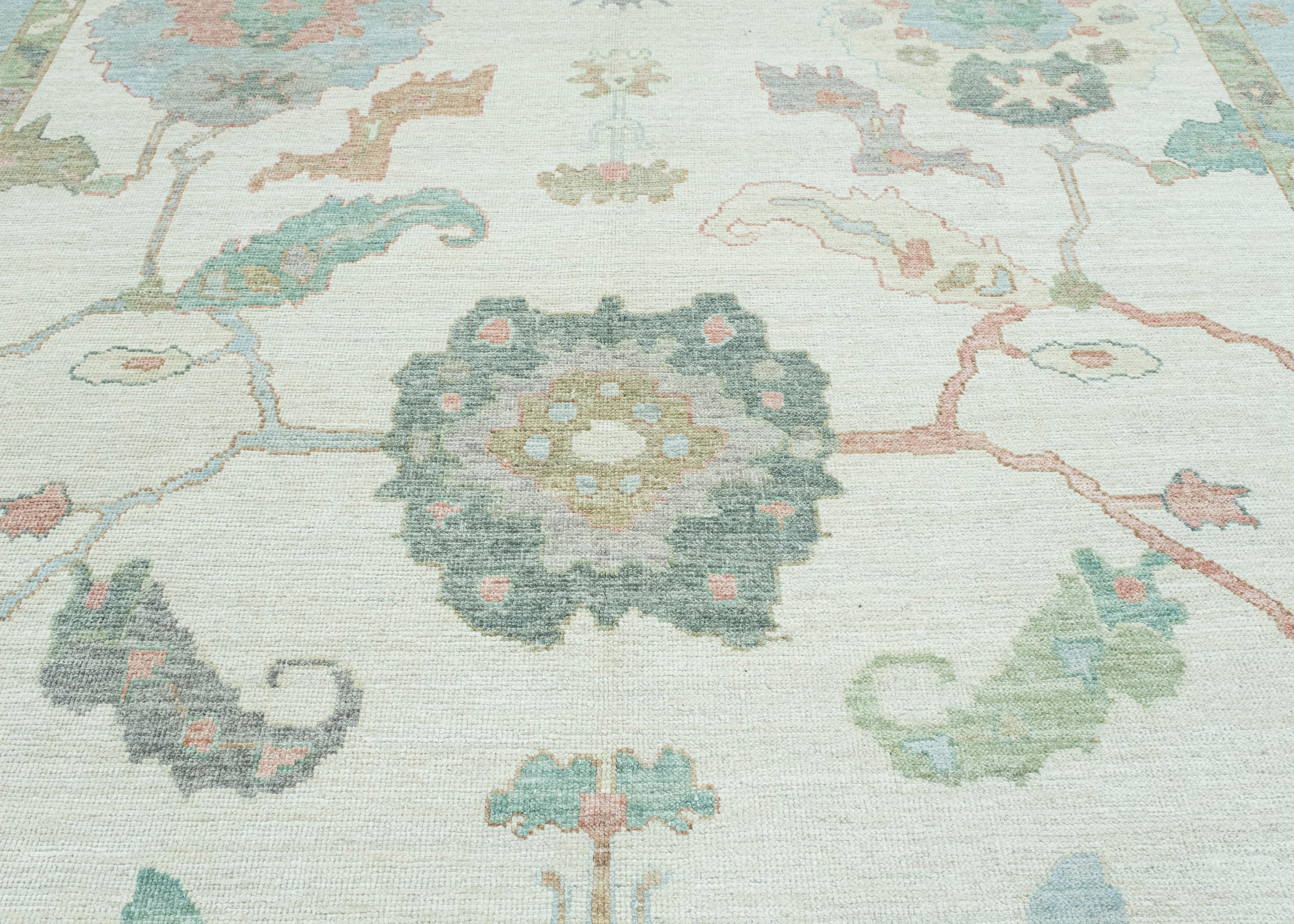 Wool Turkish Oushak Rug 10'5