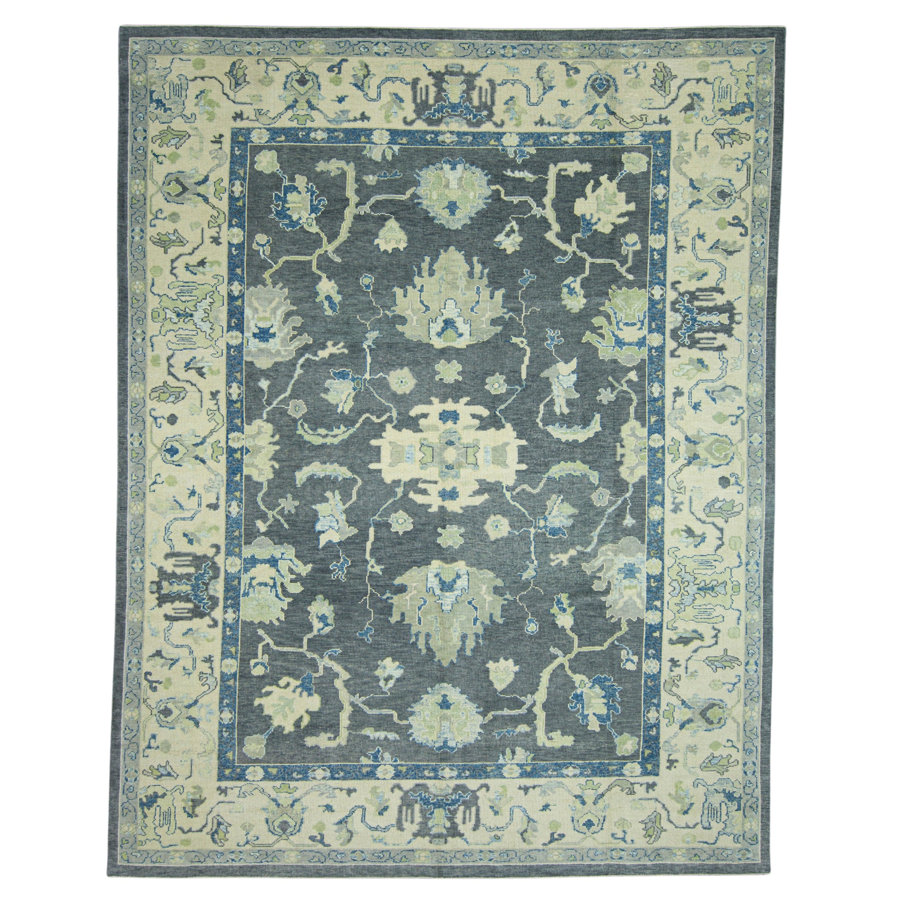 Türkischer Oushak-Teppich 10'7" x 13'7" #17104 im Angebot