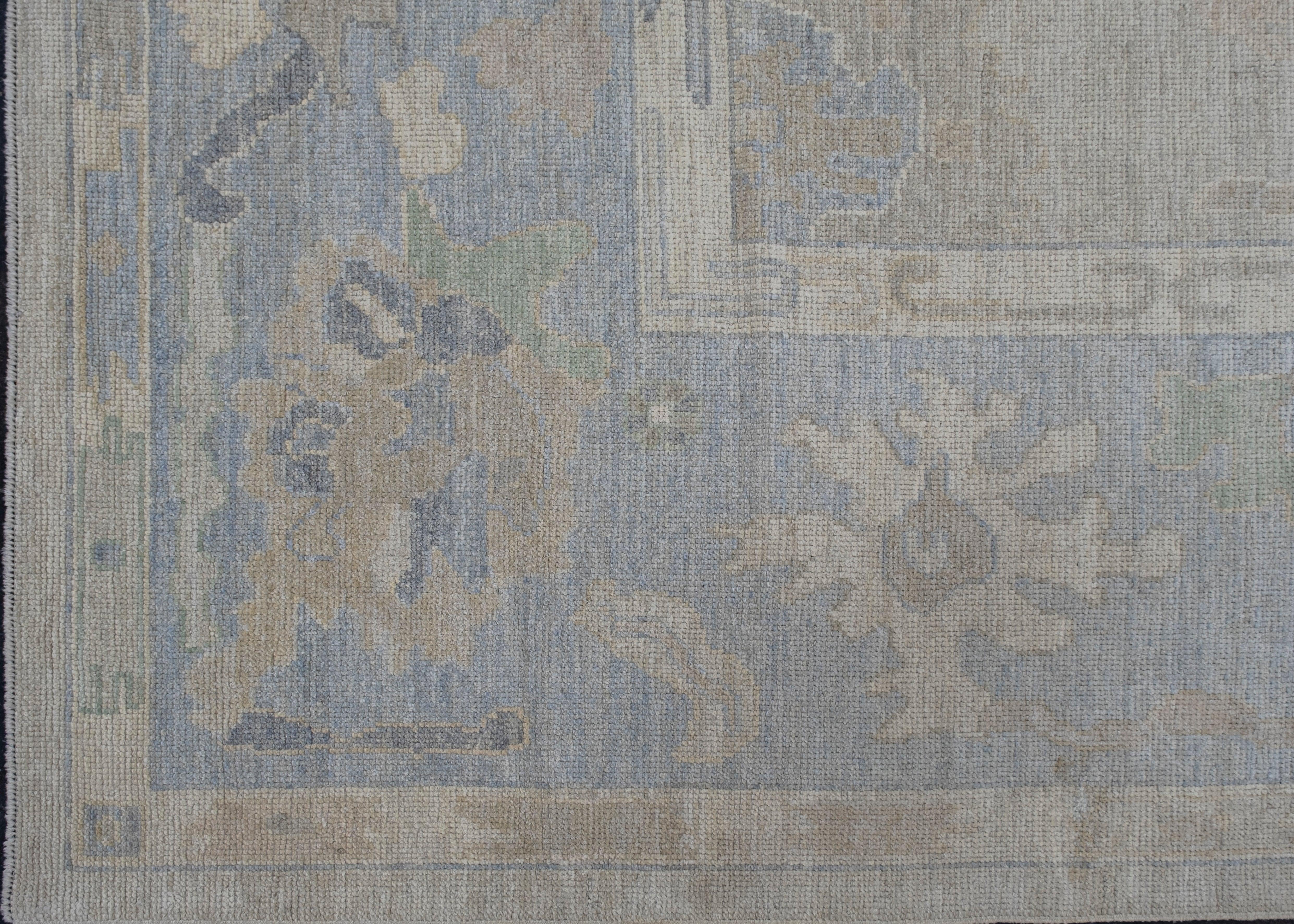 Oushak Rug Oriental Hand Knotted Turkish Antique Look Oushak 9'6