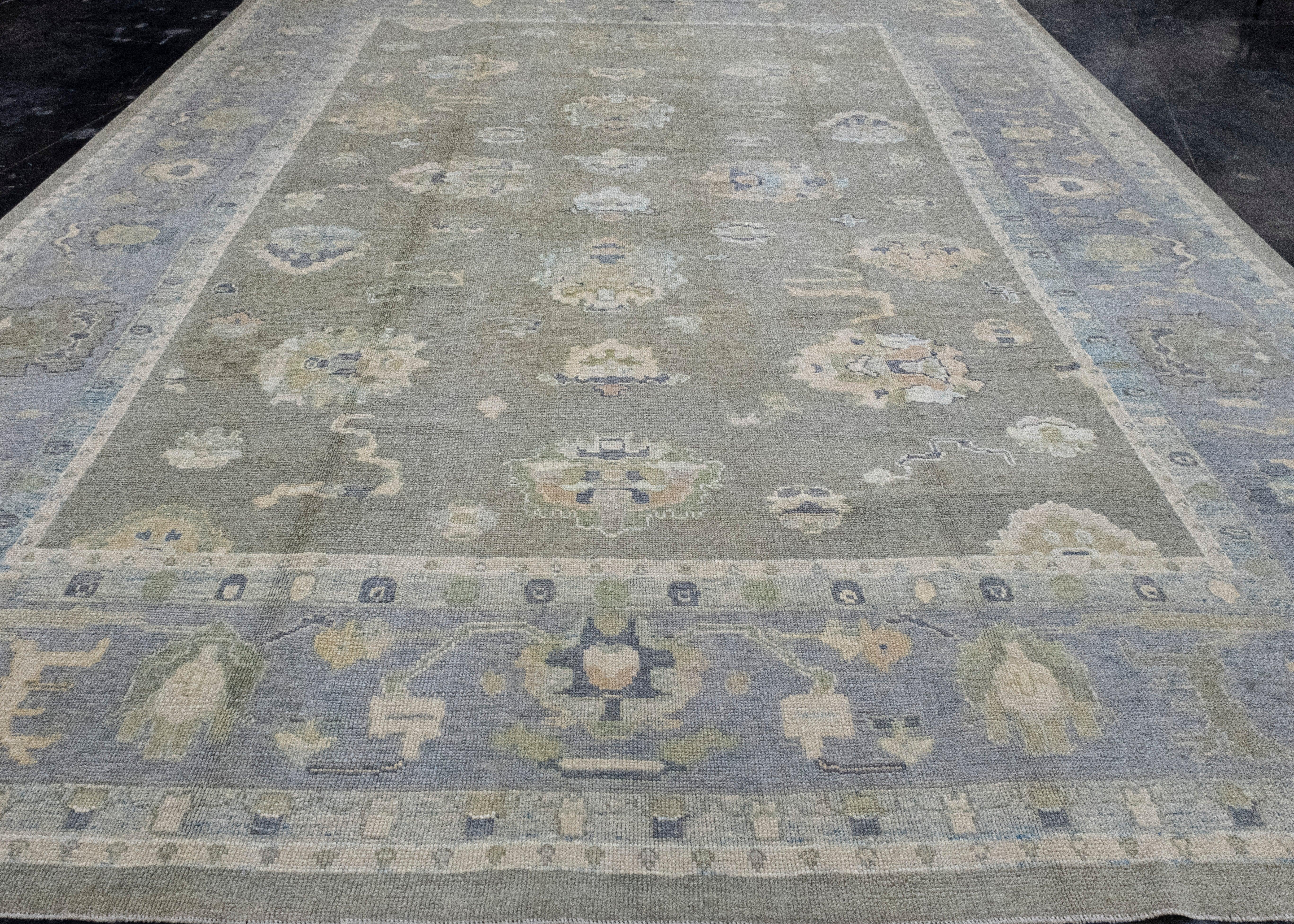 Turkish Oushak Rug 11'10