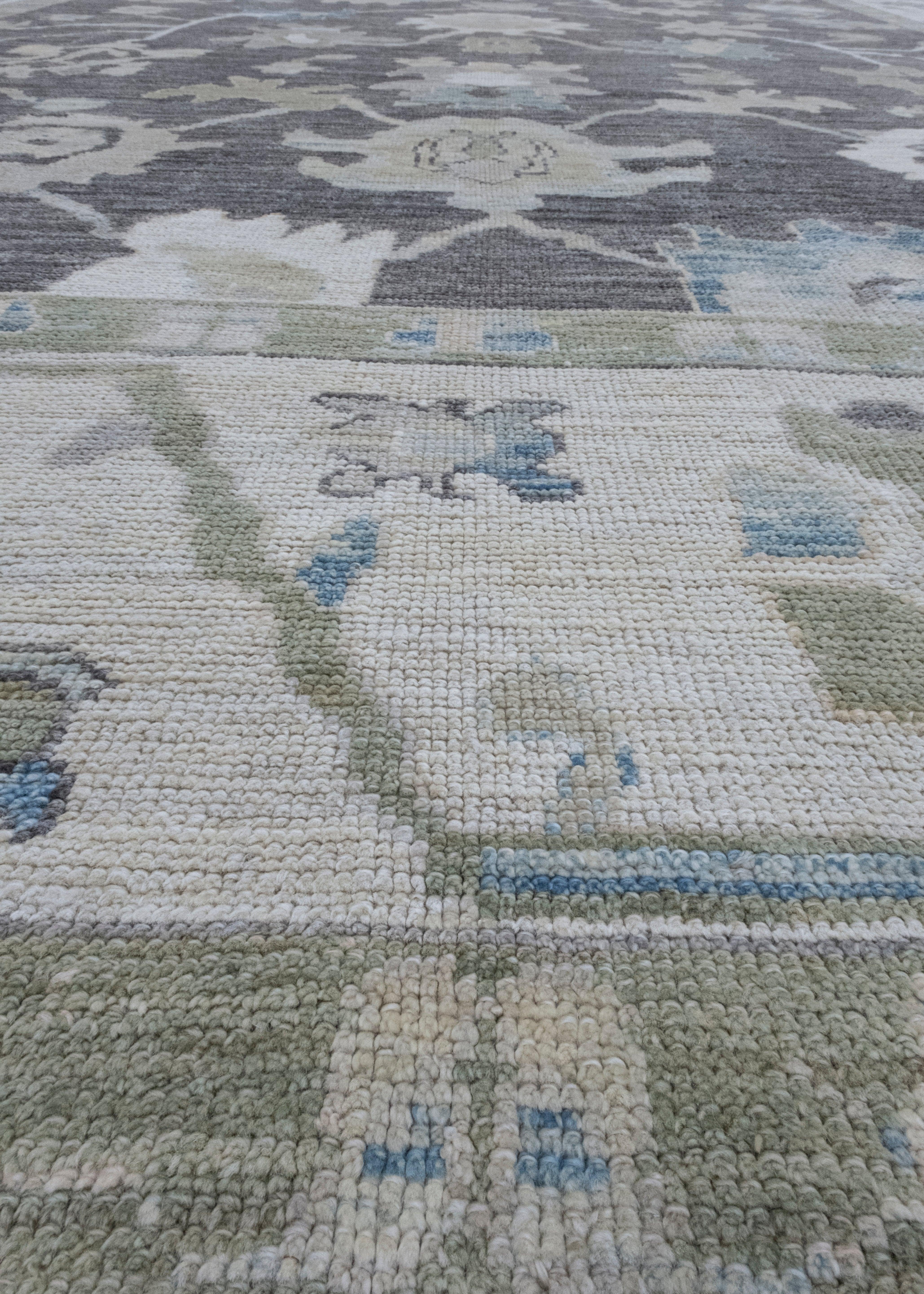 Contemporary Turkish Oushak Rug 11'3