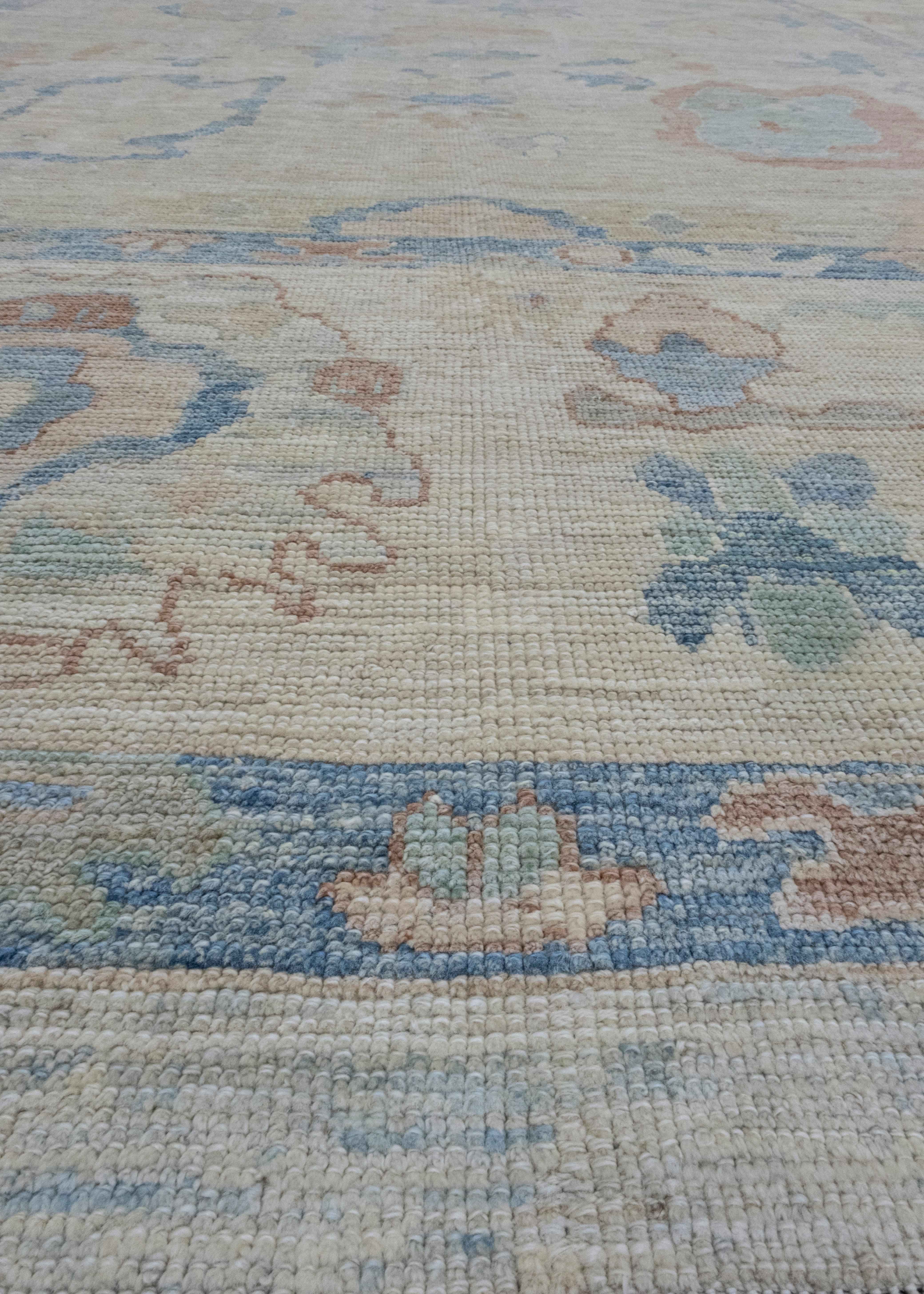 Contemporary Turkish Oushak Rug 11'3