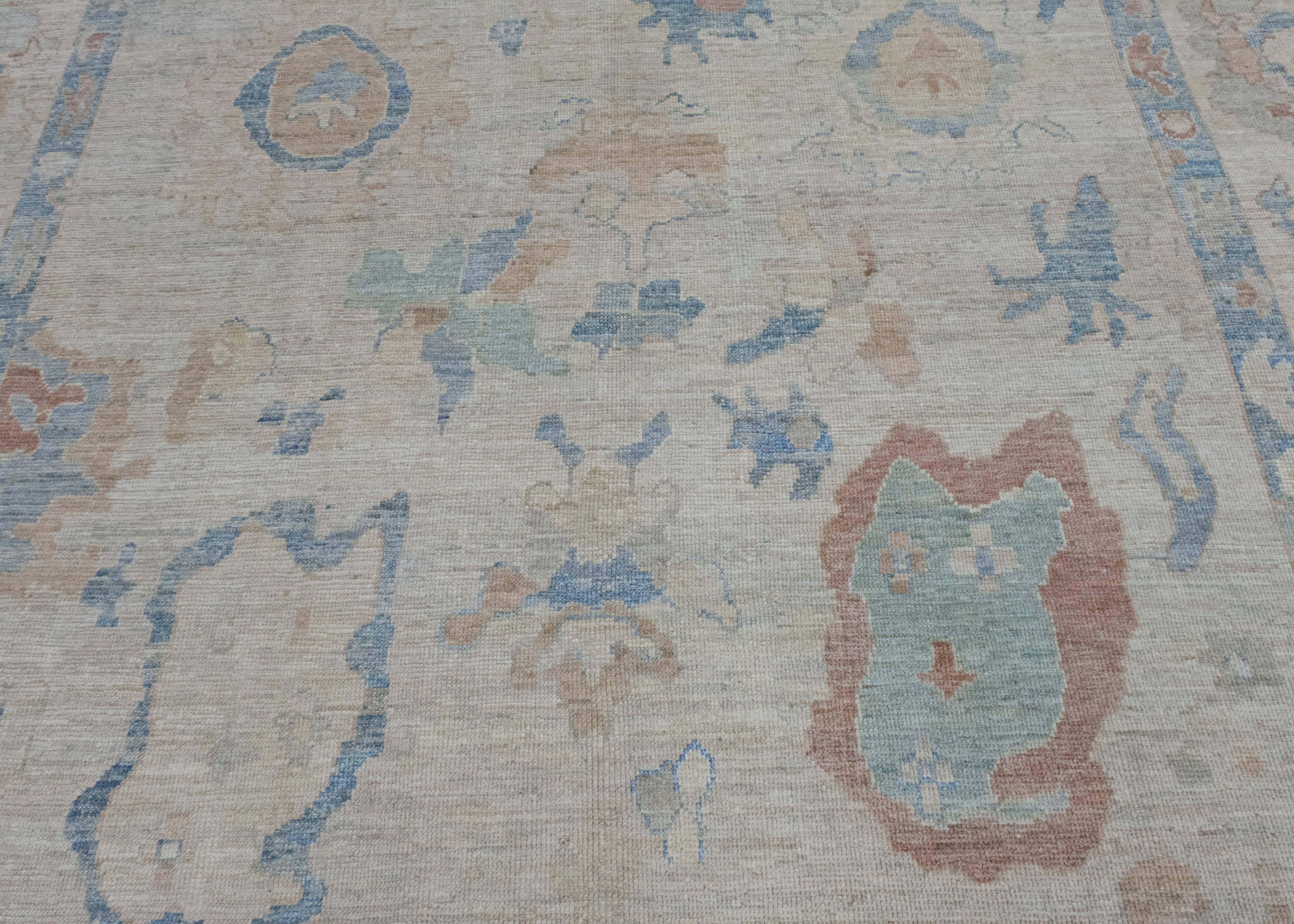 Wool Turkish Oushak Rug 11'3