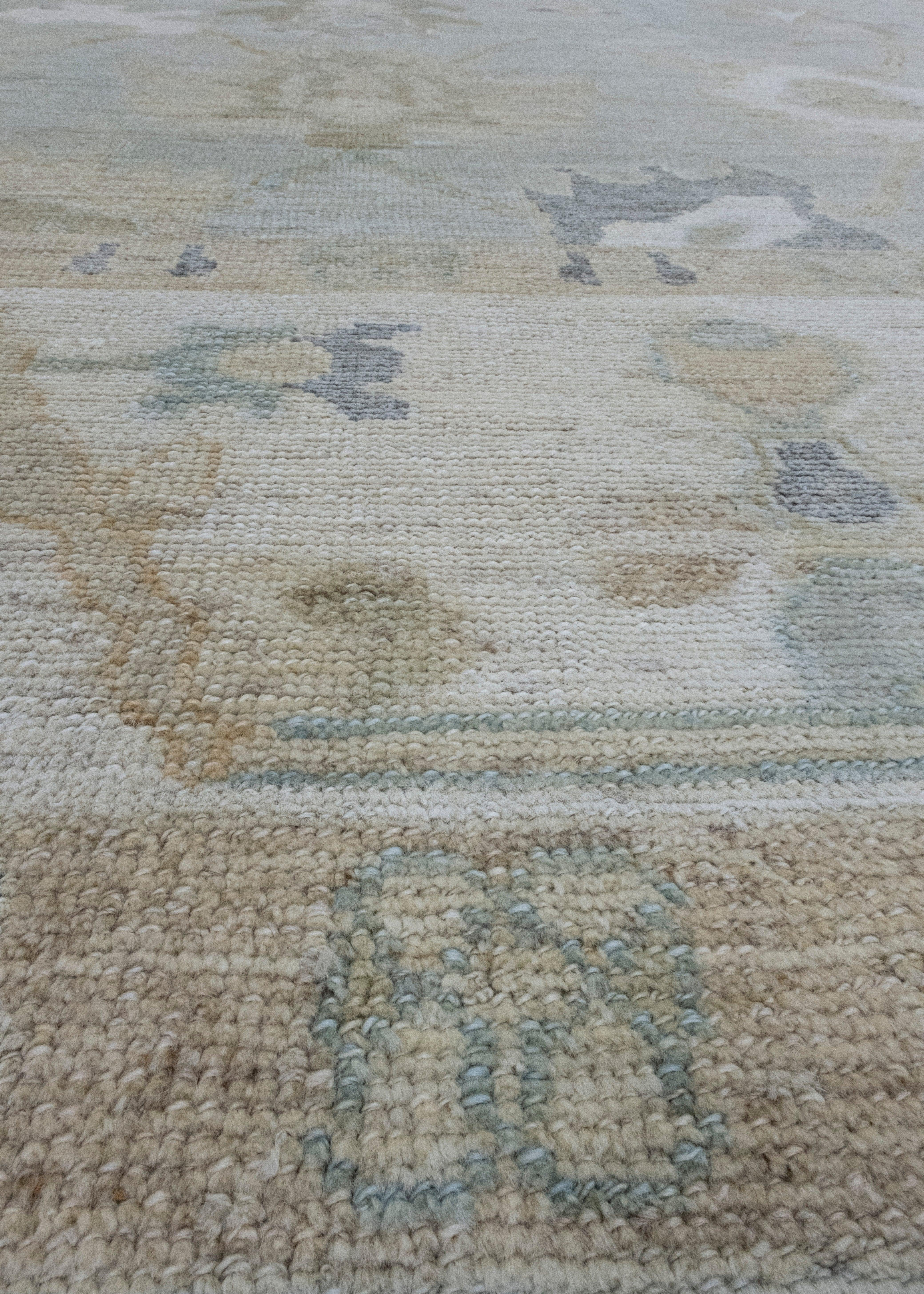 Contemporary Turkish Oushak Rug 11'5