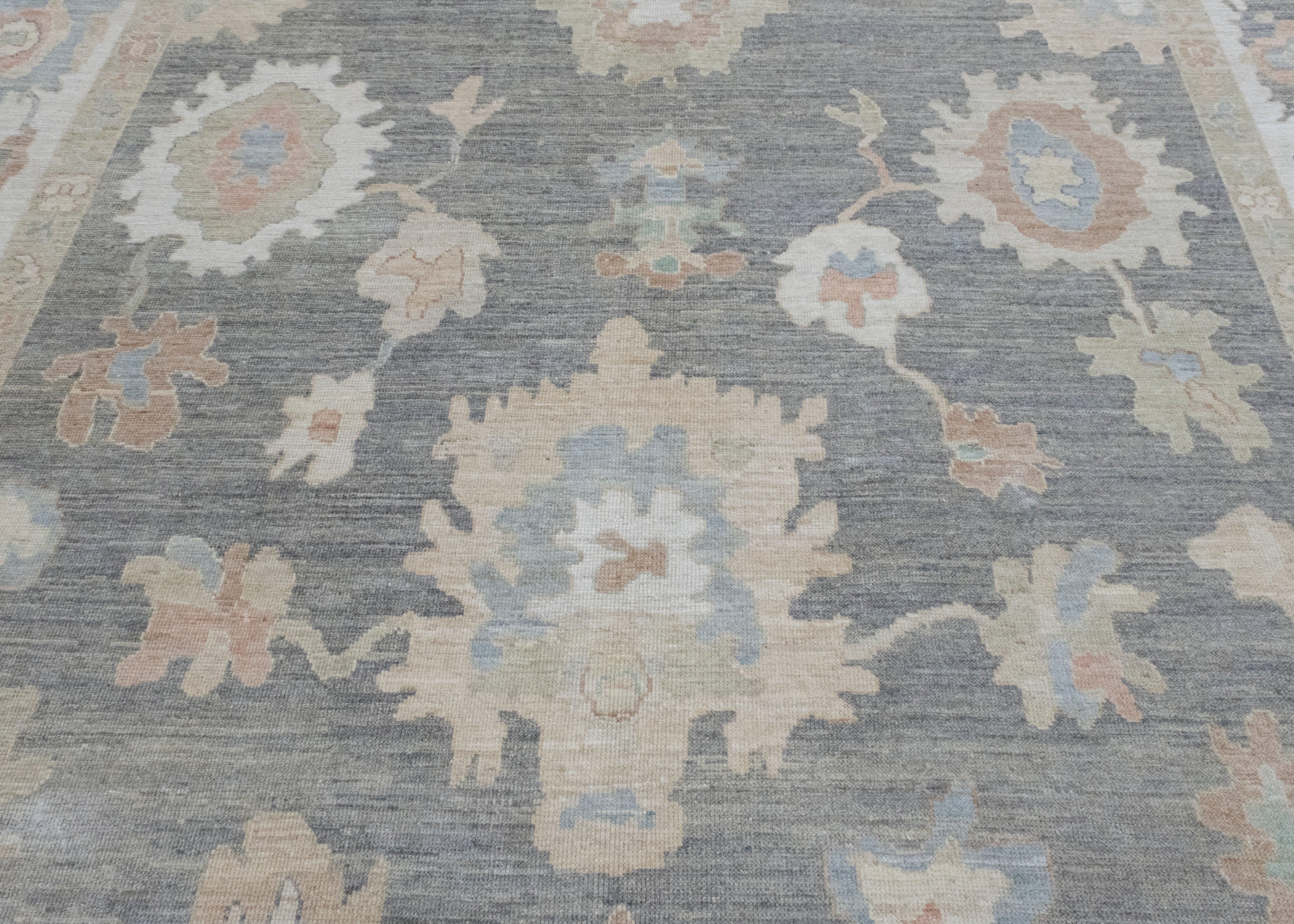 Contemporary Turkish Oushak Rug 11'5