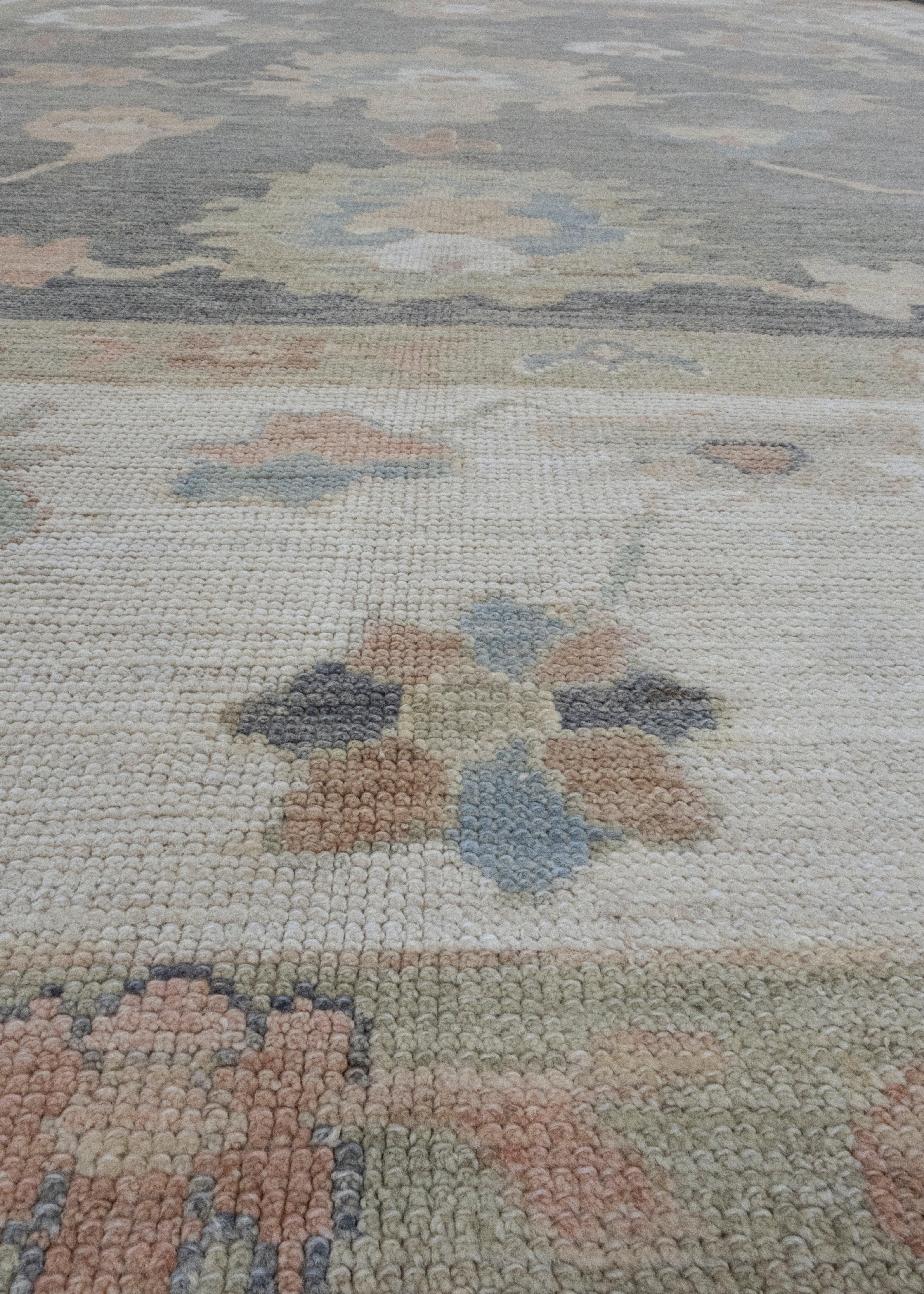 Wool Turkish Oushak Rug 11'5