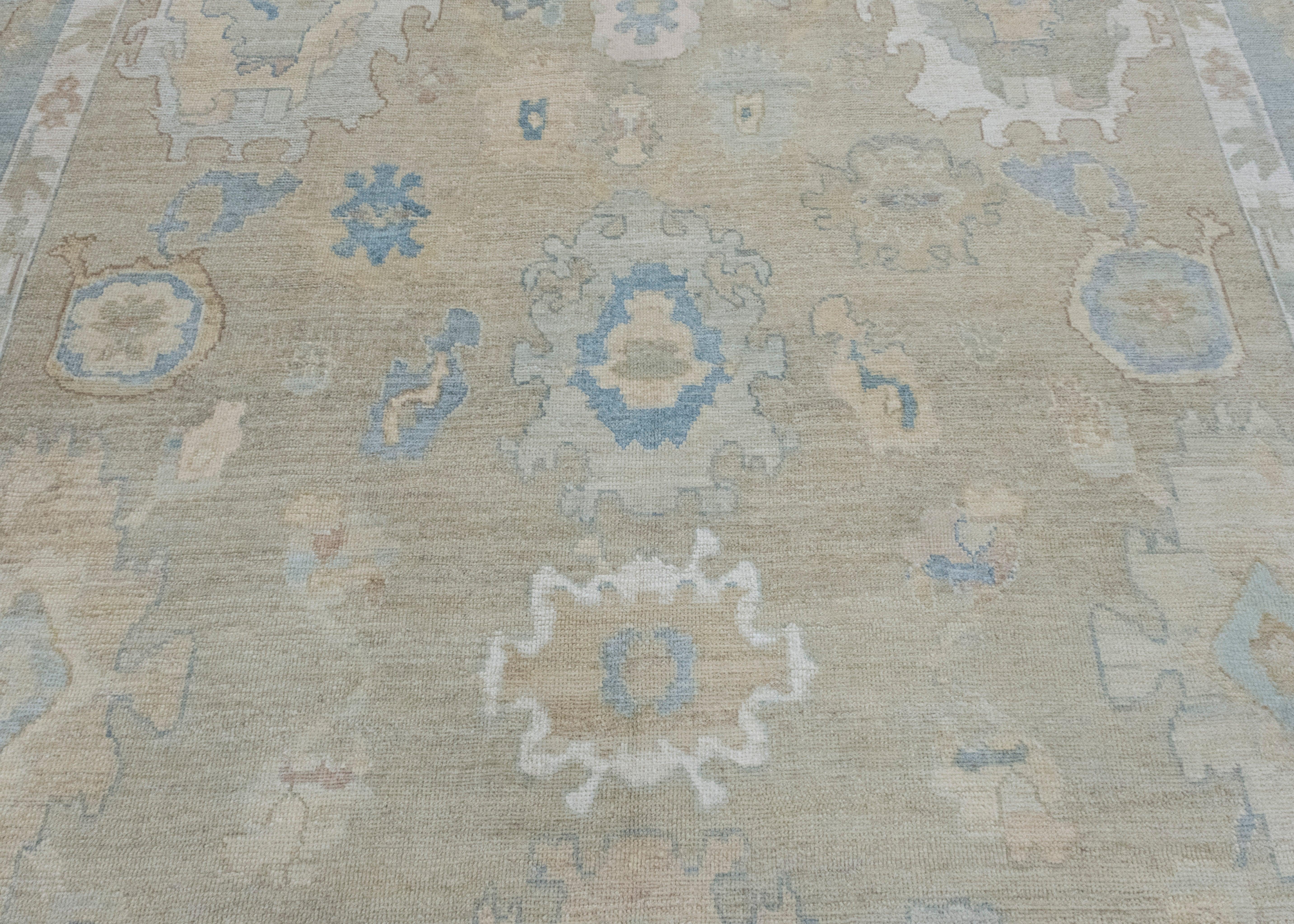 Wool Turkish Oushak Rug 11'5