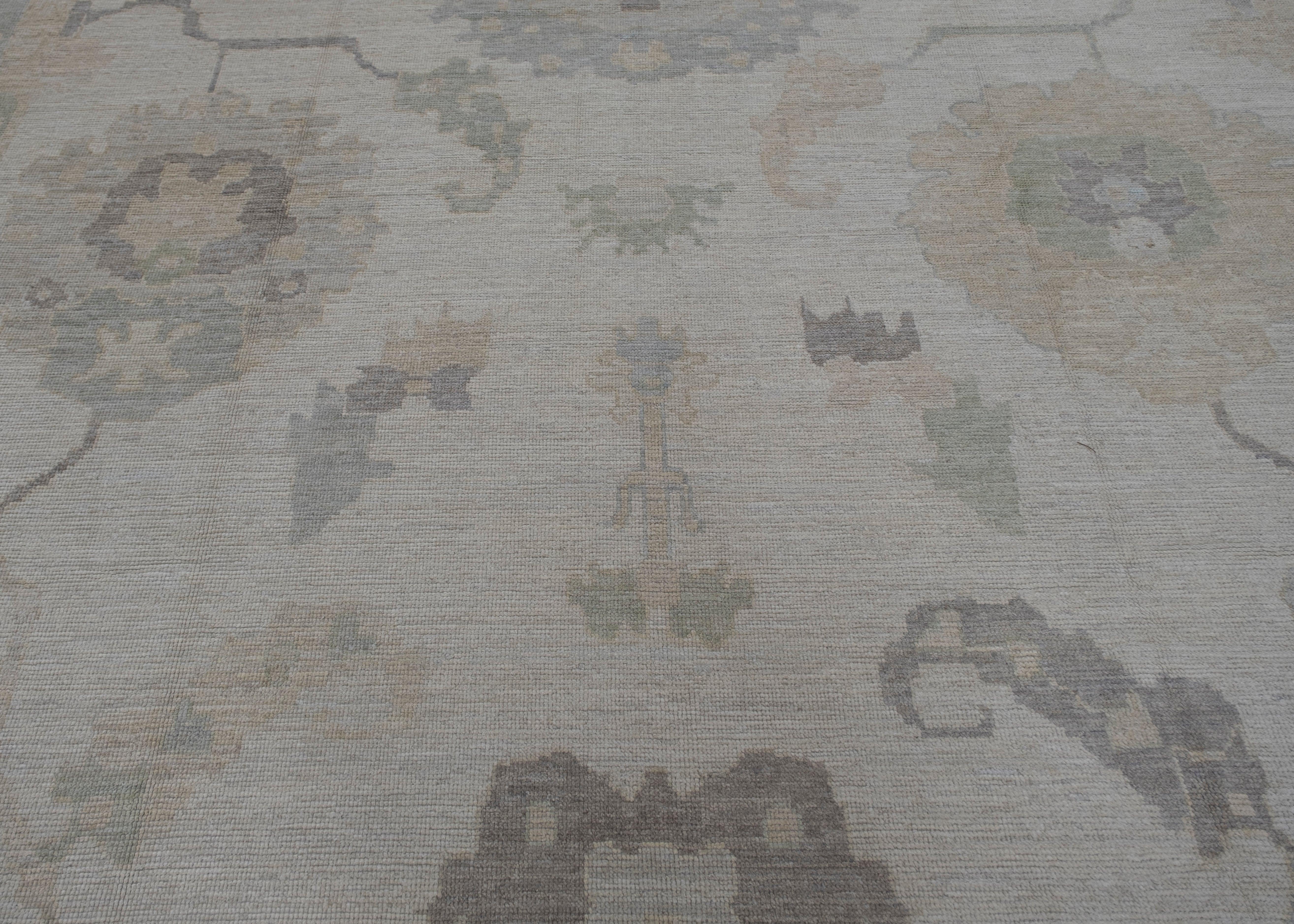 Oushak Rug Oriental Hand Knotted Turkish Oushak 8'9