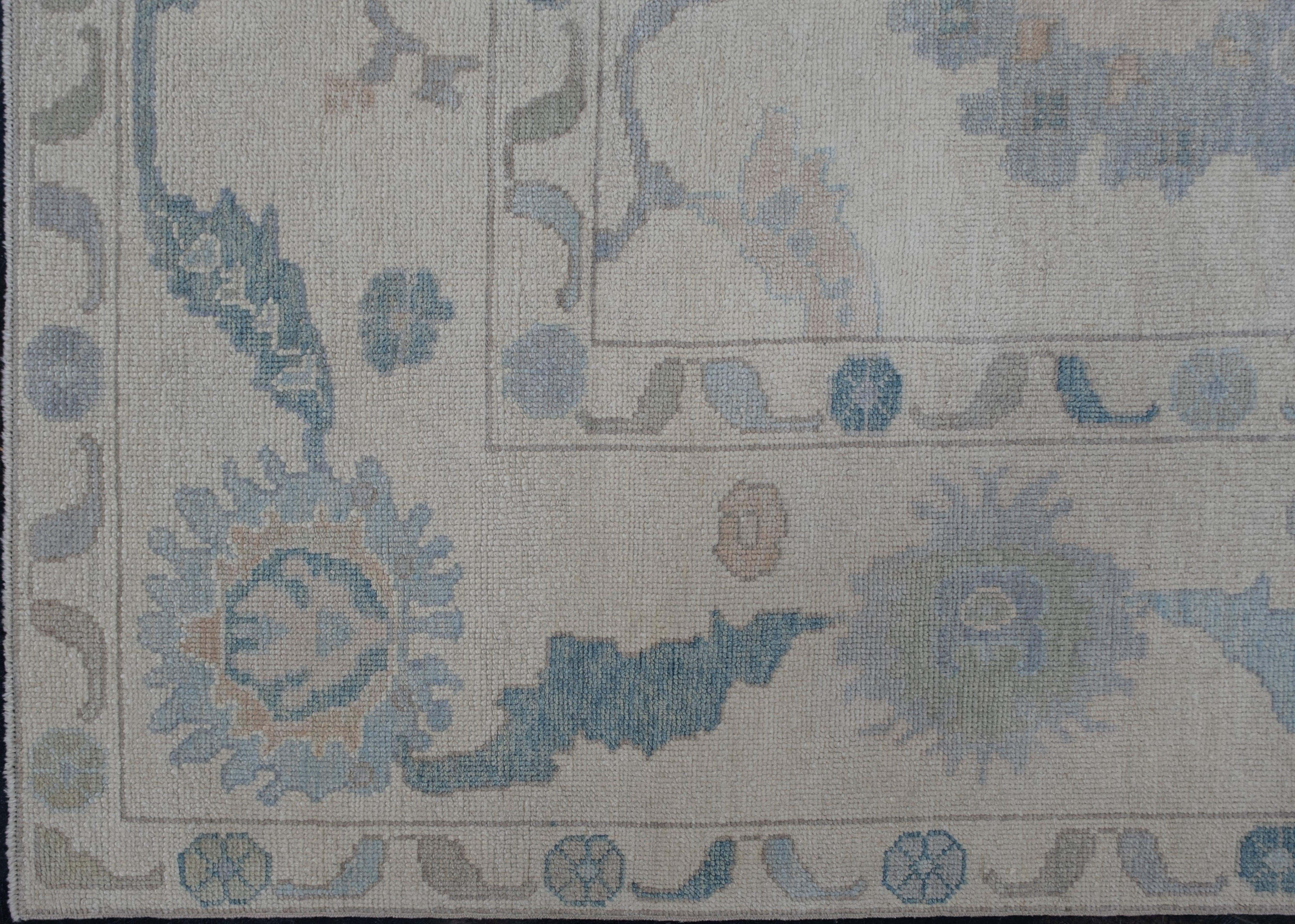 Oushak Rug Oriental Hand Knotted Turkish Oushak 8'4