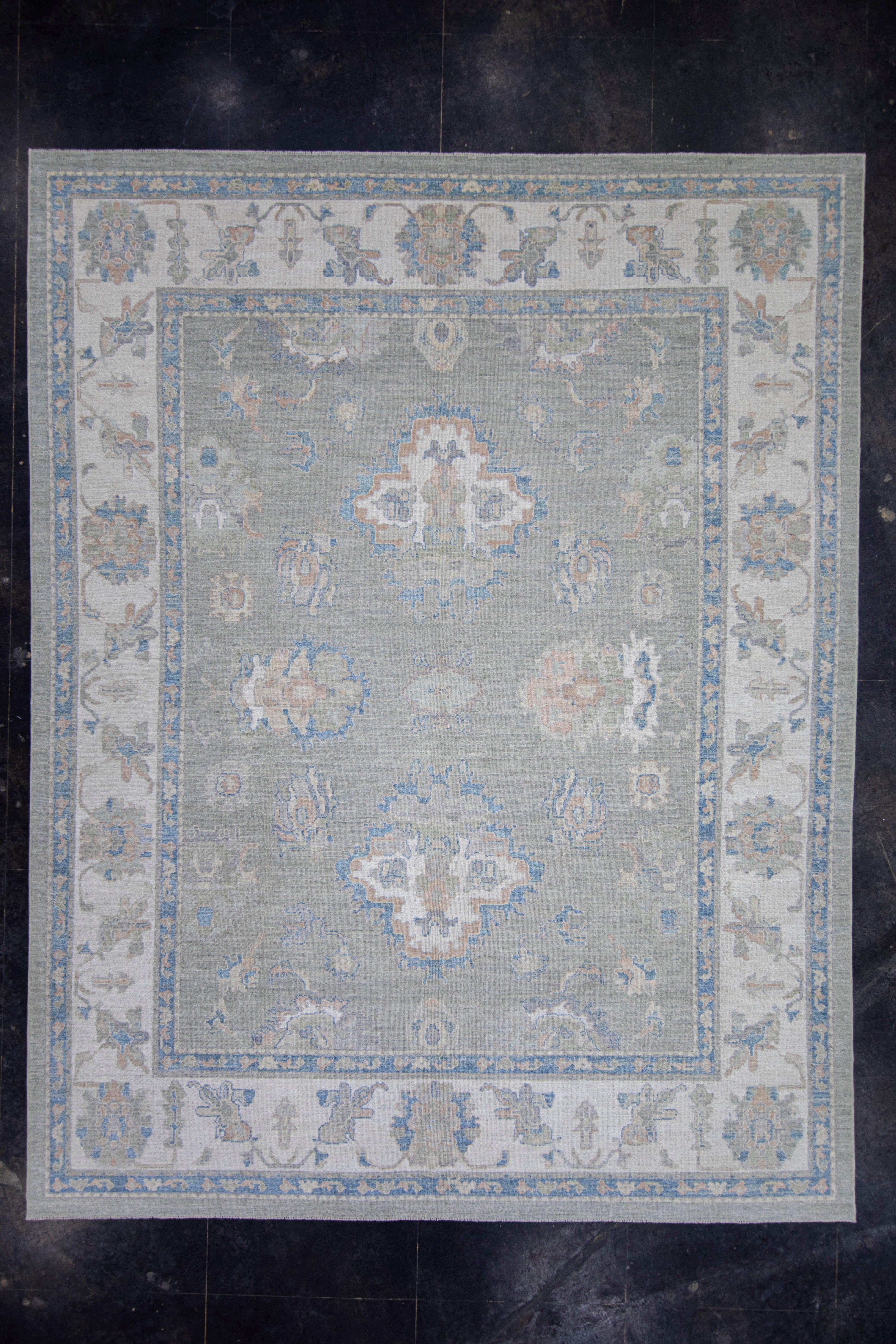 Türkischer Oushak-Teppich 11'9