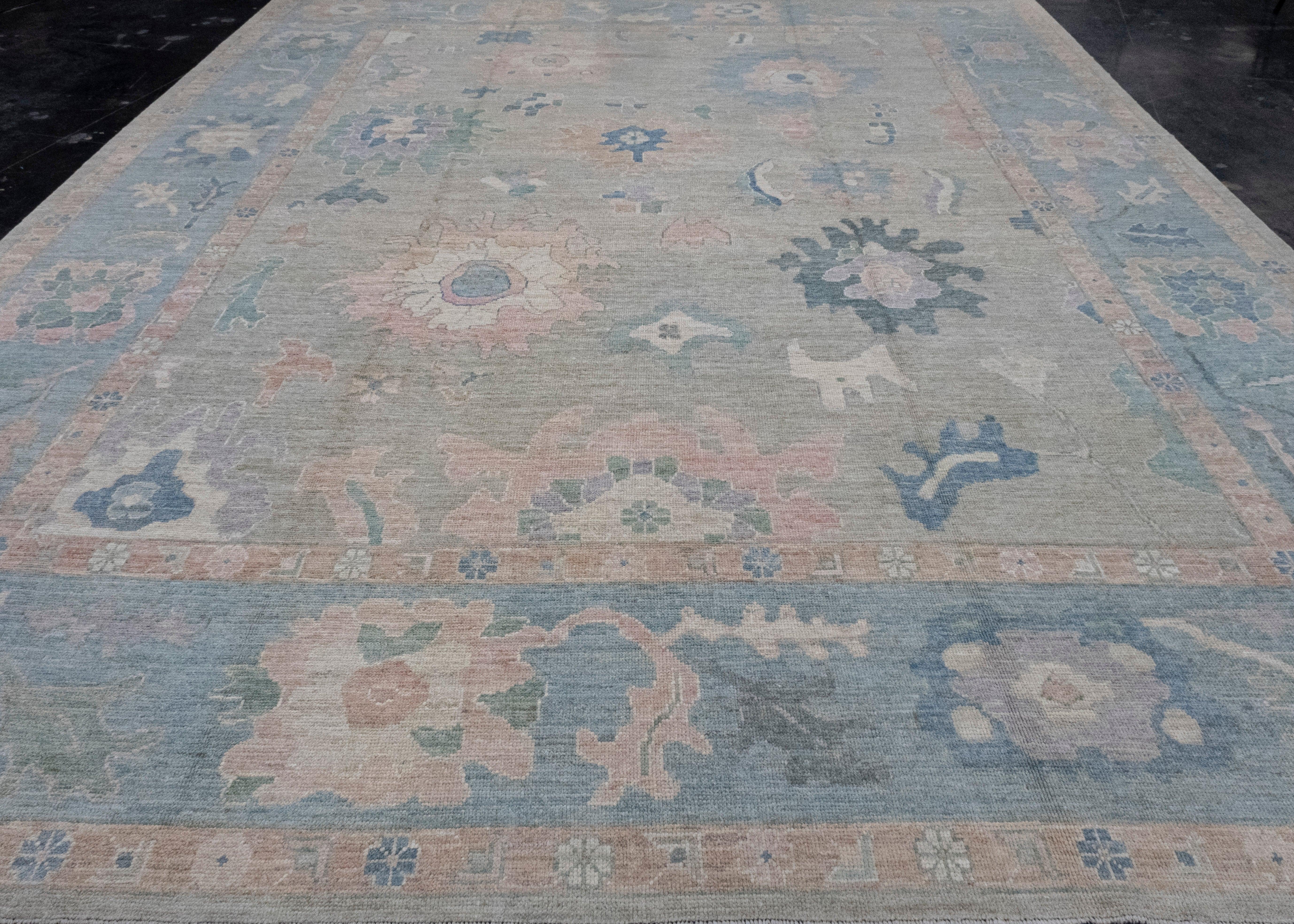 Turkish Oushak Rug 12' x 14'11