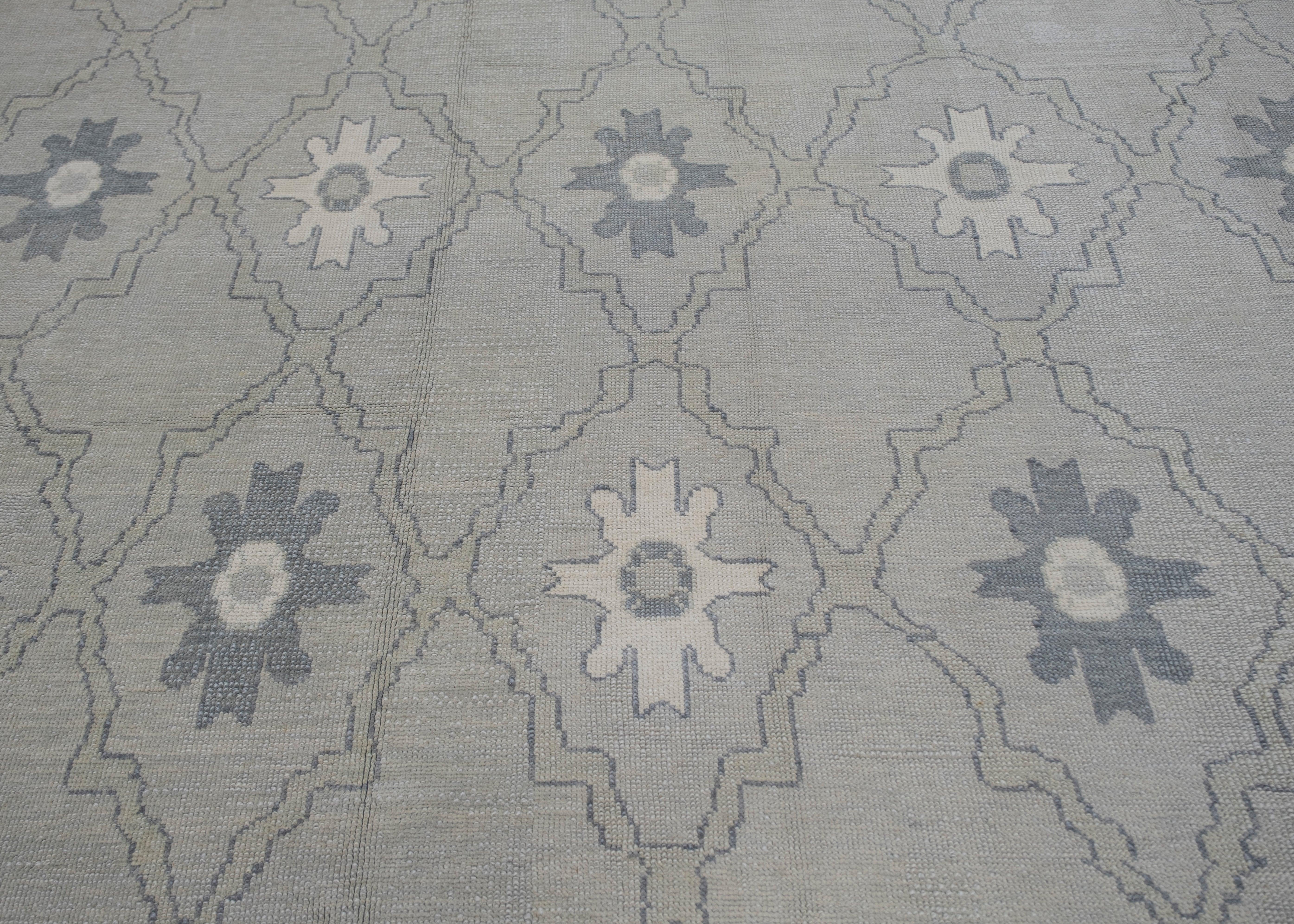 Oushak Rug Oriental Hand Knotted Turkish Oushak 8'7