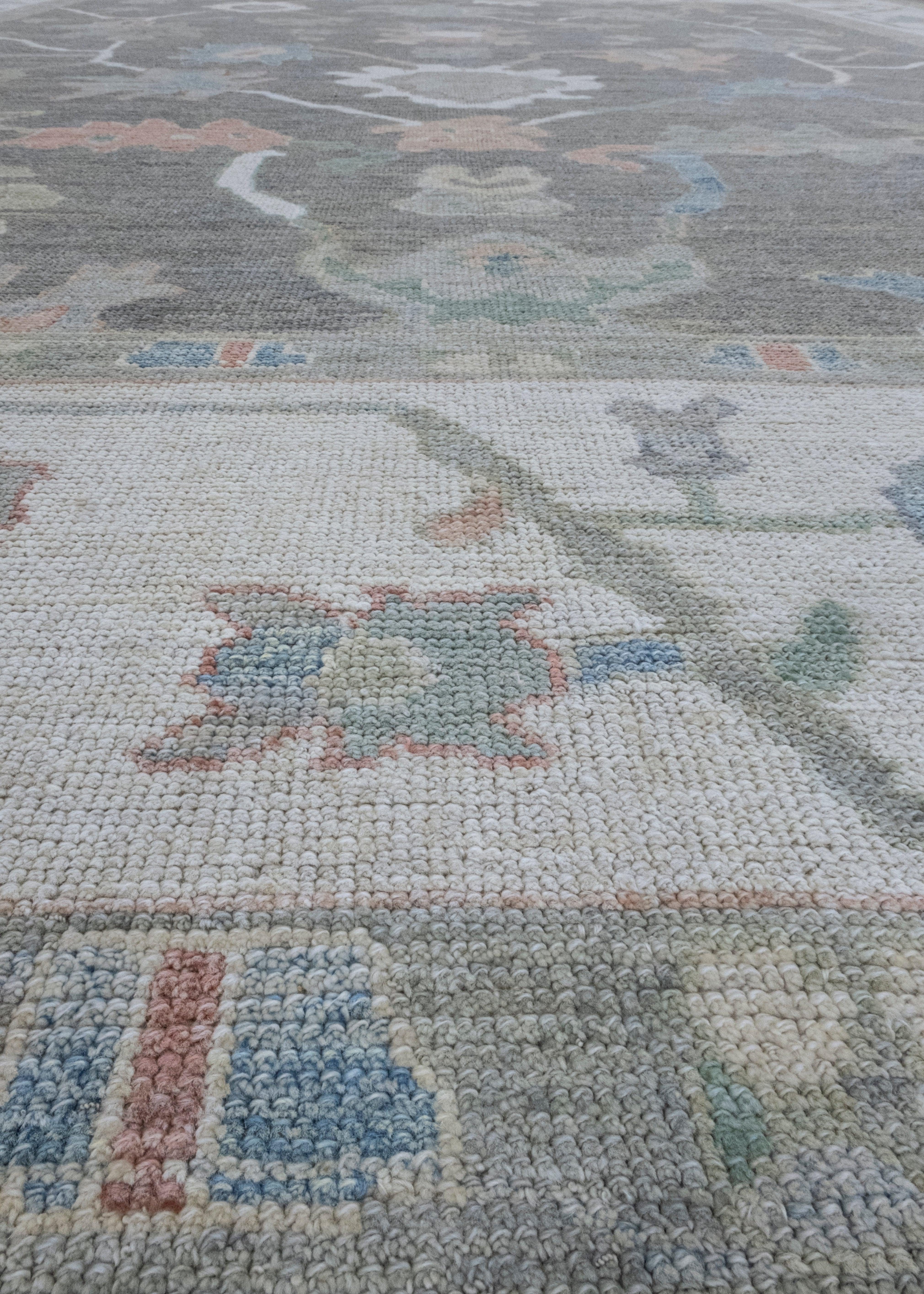 Contemporary Turkish Oushak Rug 12' x 15'1