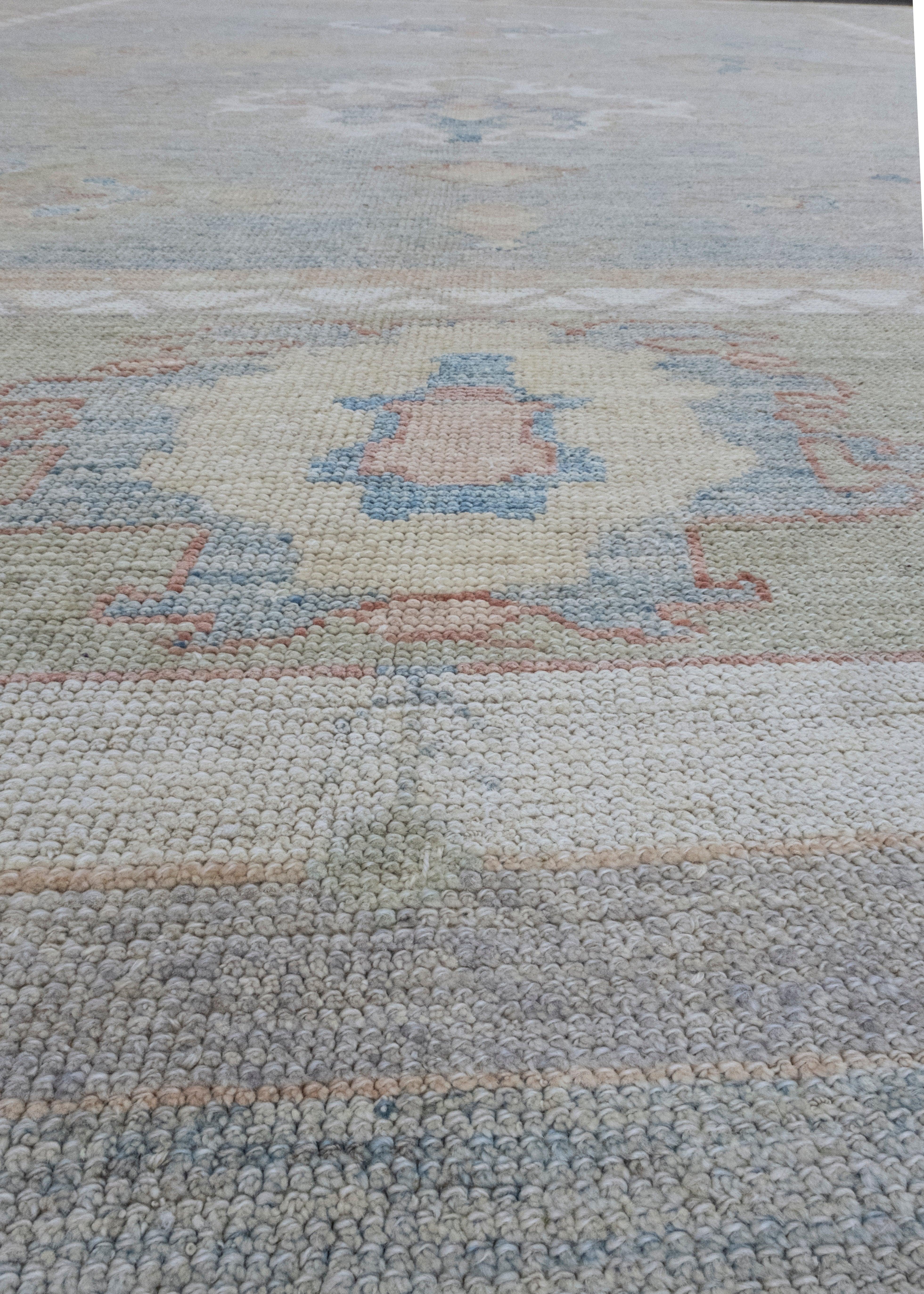 Contemporary Turkish Oushak Rug 12' x 15'2