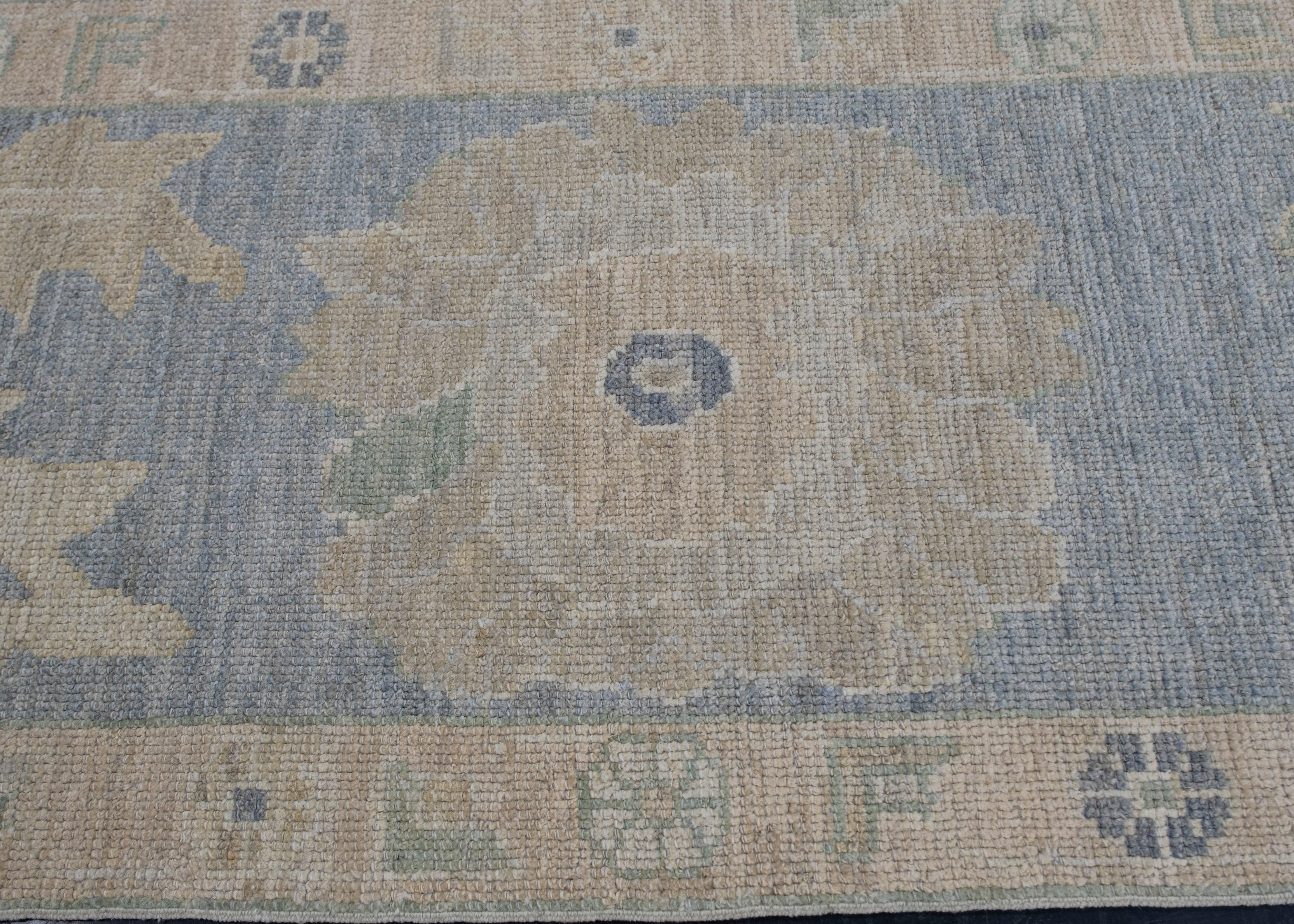 Oushak Rug Oriental Hand Knotted Turkish Oushak 9'10