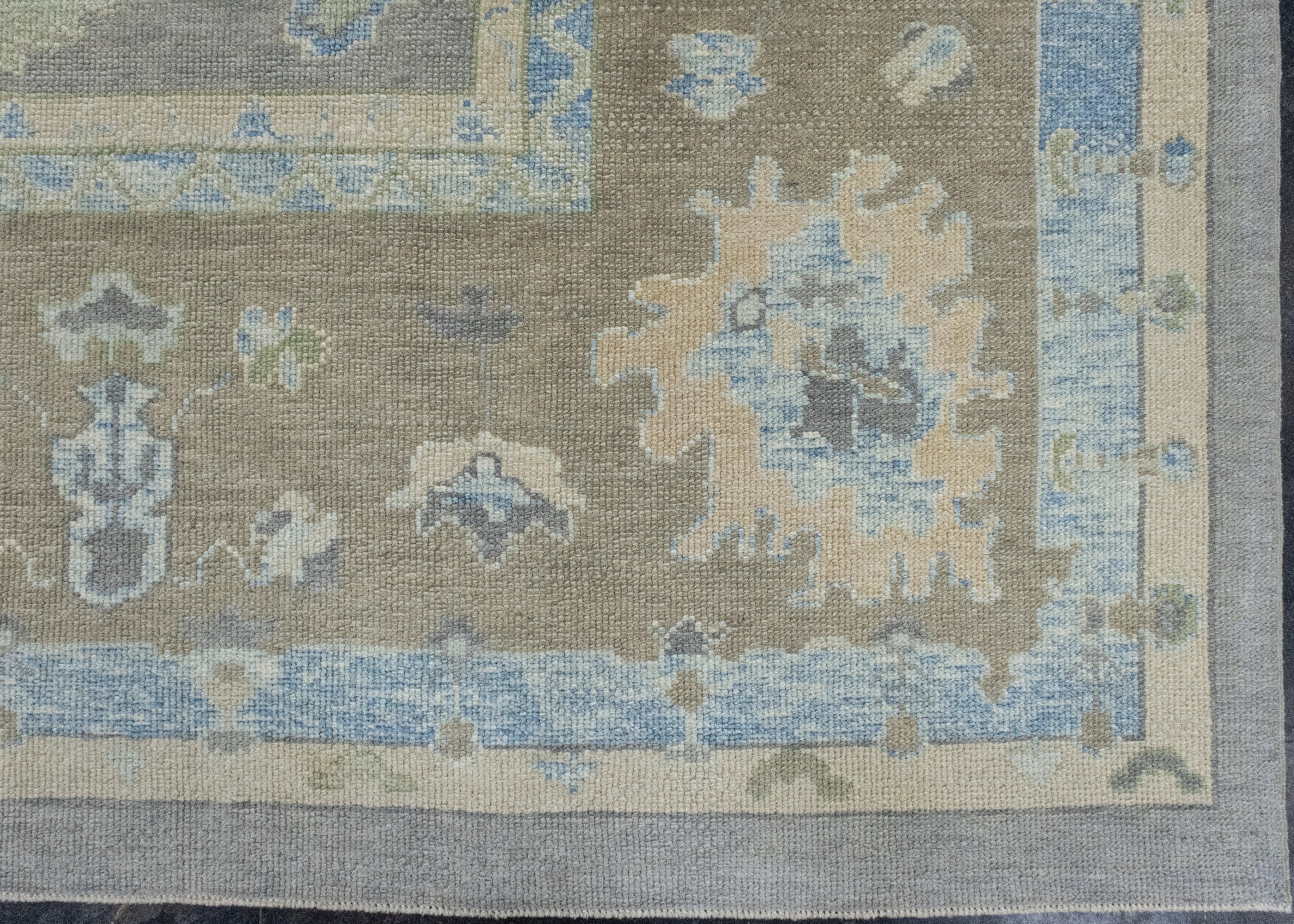 Contemporary Turkish Oushak Rug 12' x 15'4