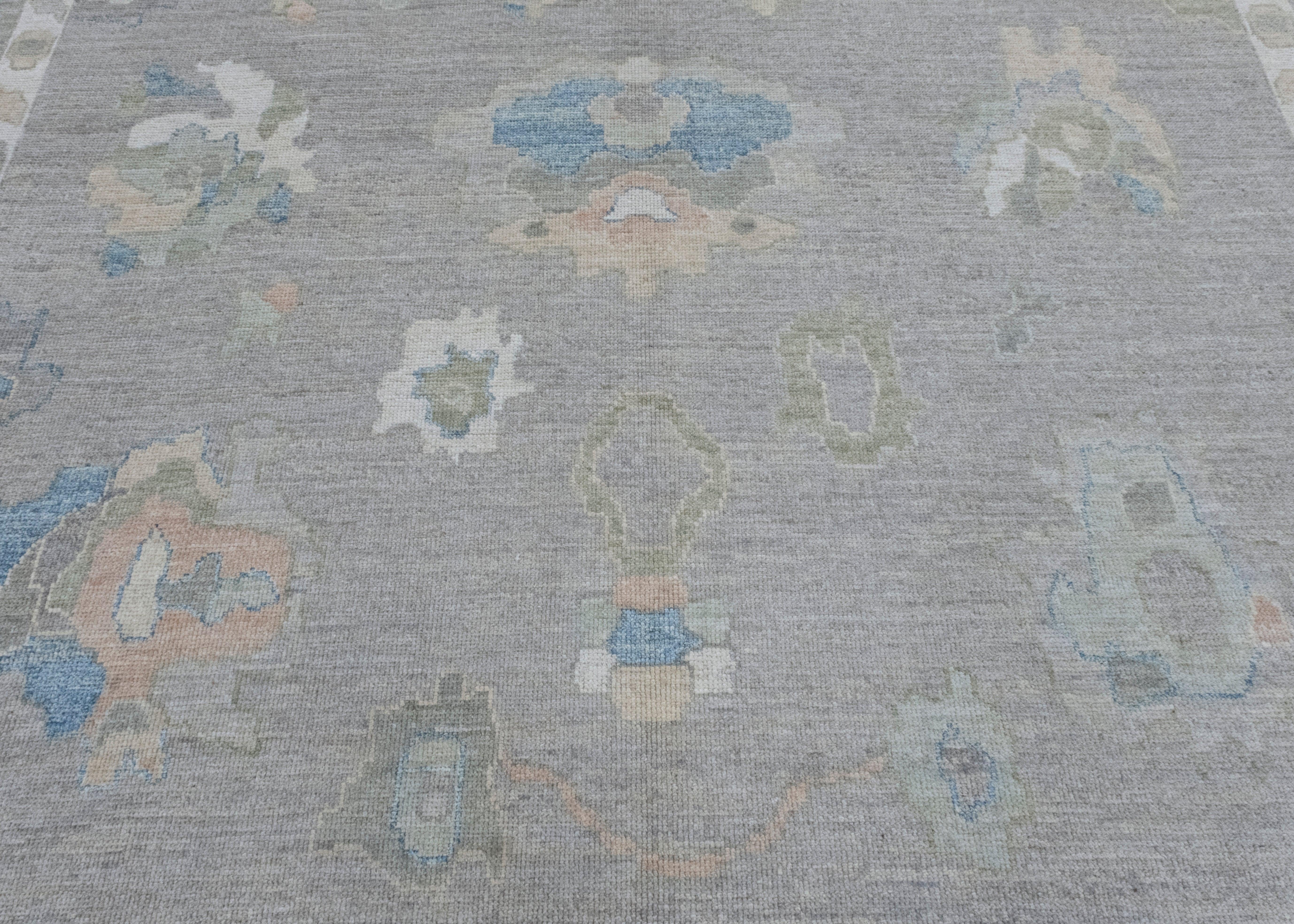 XXI secolo e contemporaneo Tappeto Oushak turco 12' x 15'4