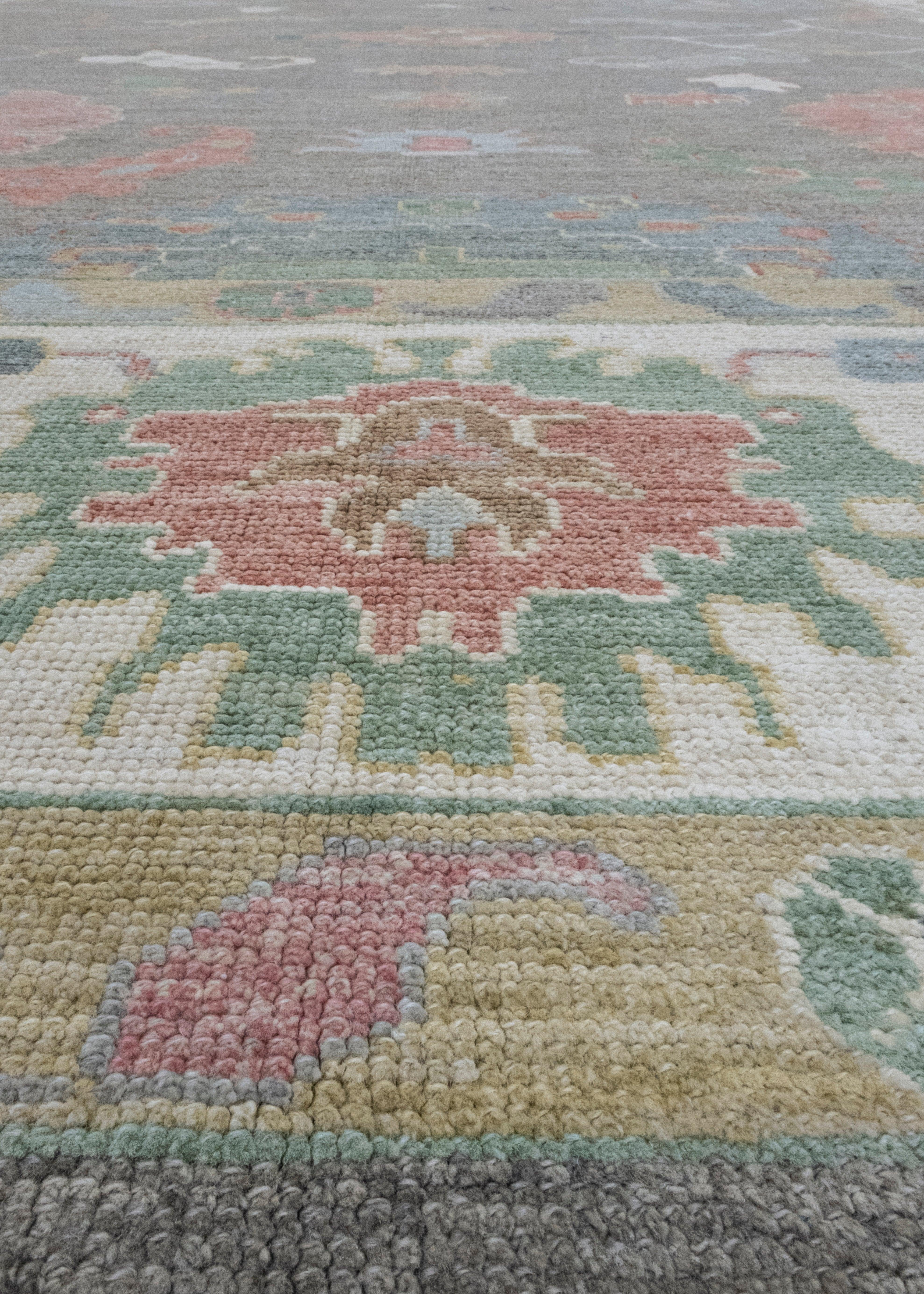 Contemporary Turkish Oushak Rug 12' x 15'7