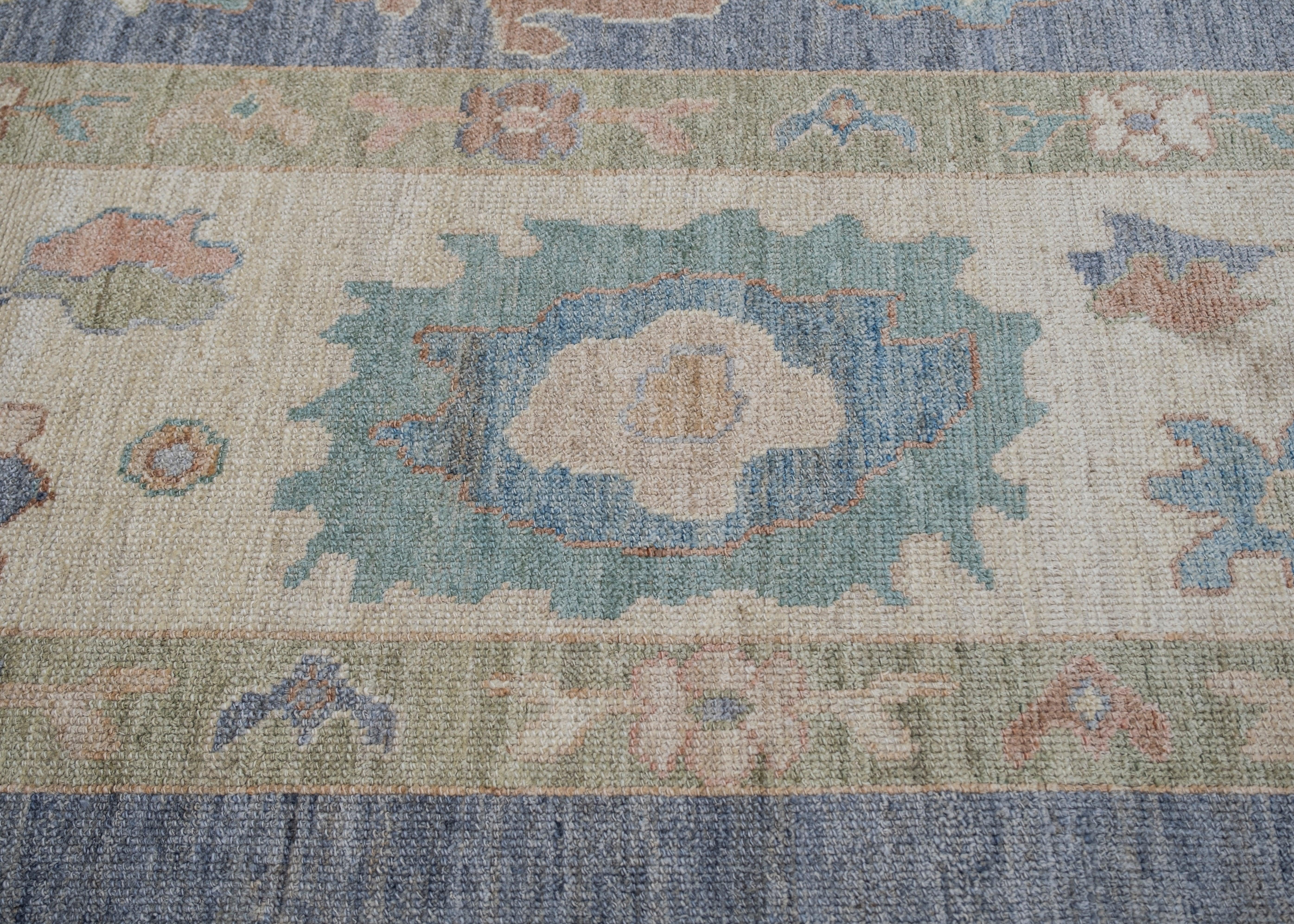 Contemporary Turkish Oushak Rug 12' x 16' #15088 For Sale