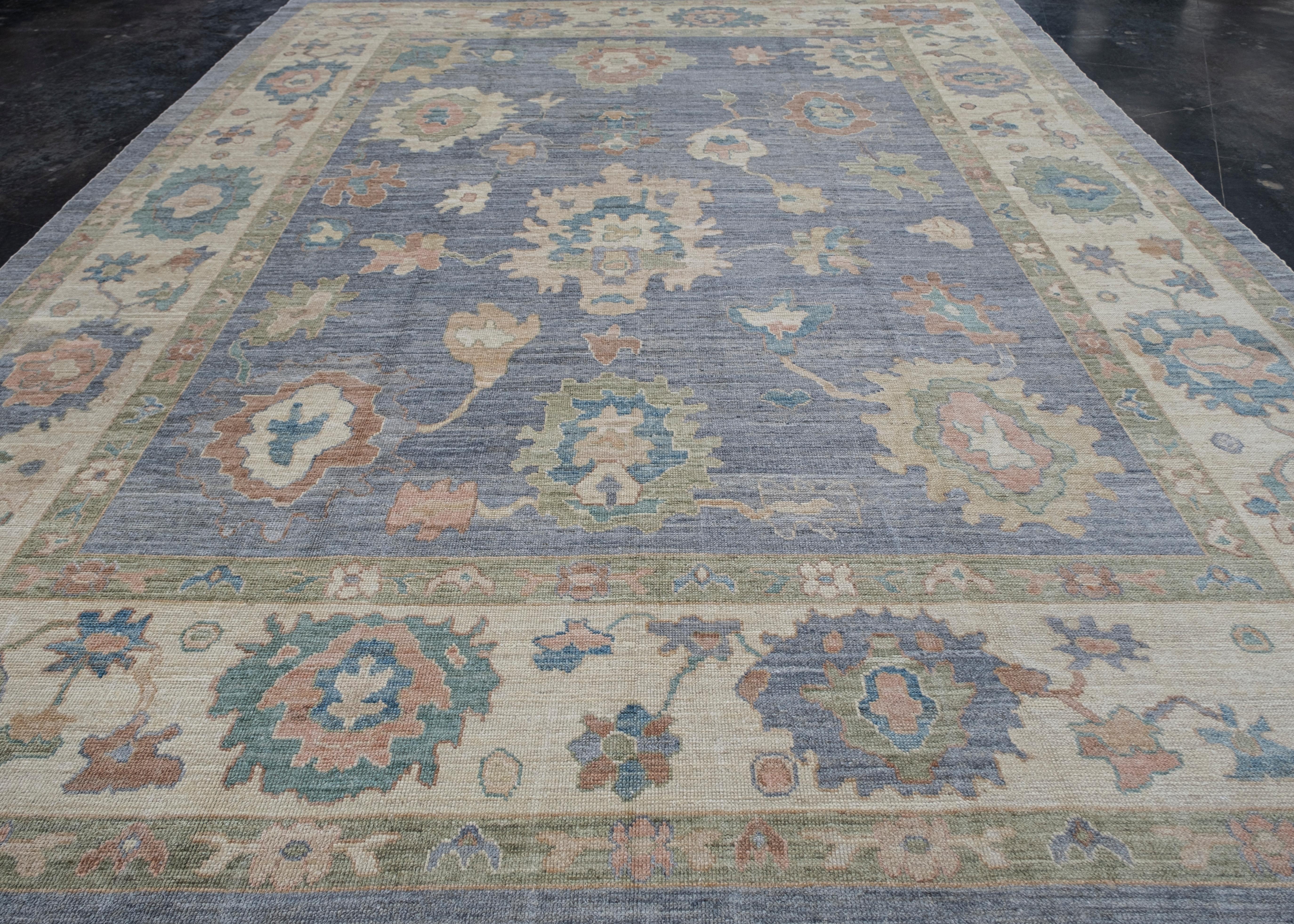 Türkischer Oushak-Teppich 12' x 16' #15088 im Angebot 2