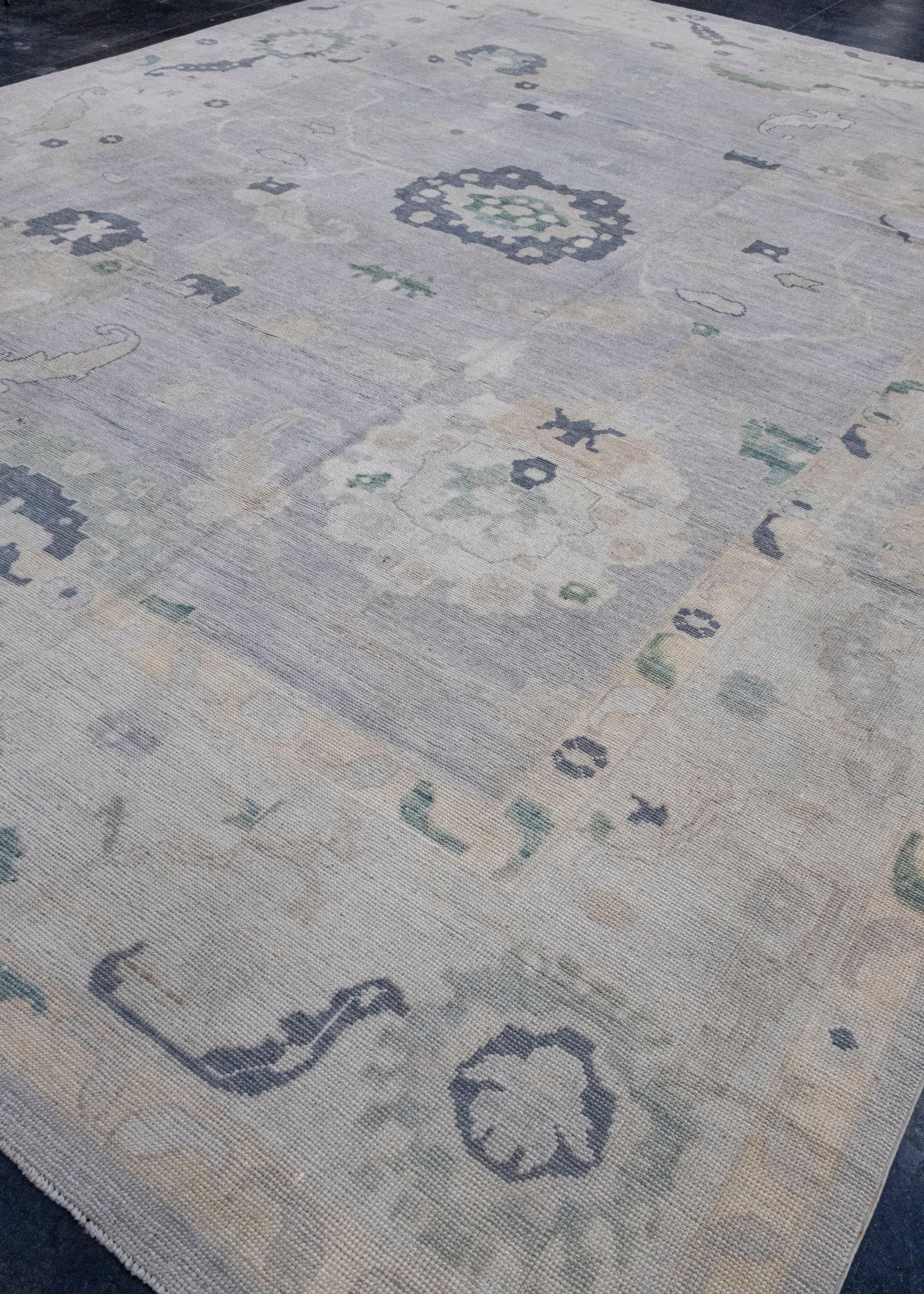 Turc Tapis turc Oushak 12' x 16' n° 16989 en vente