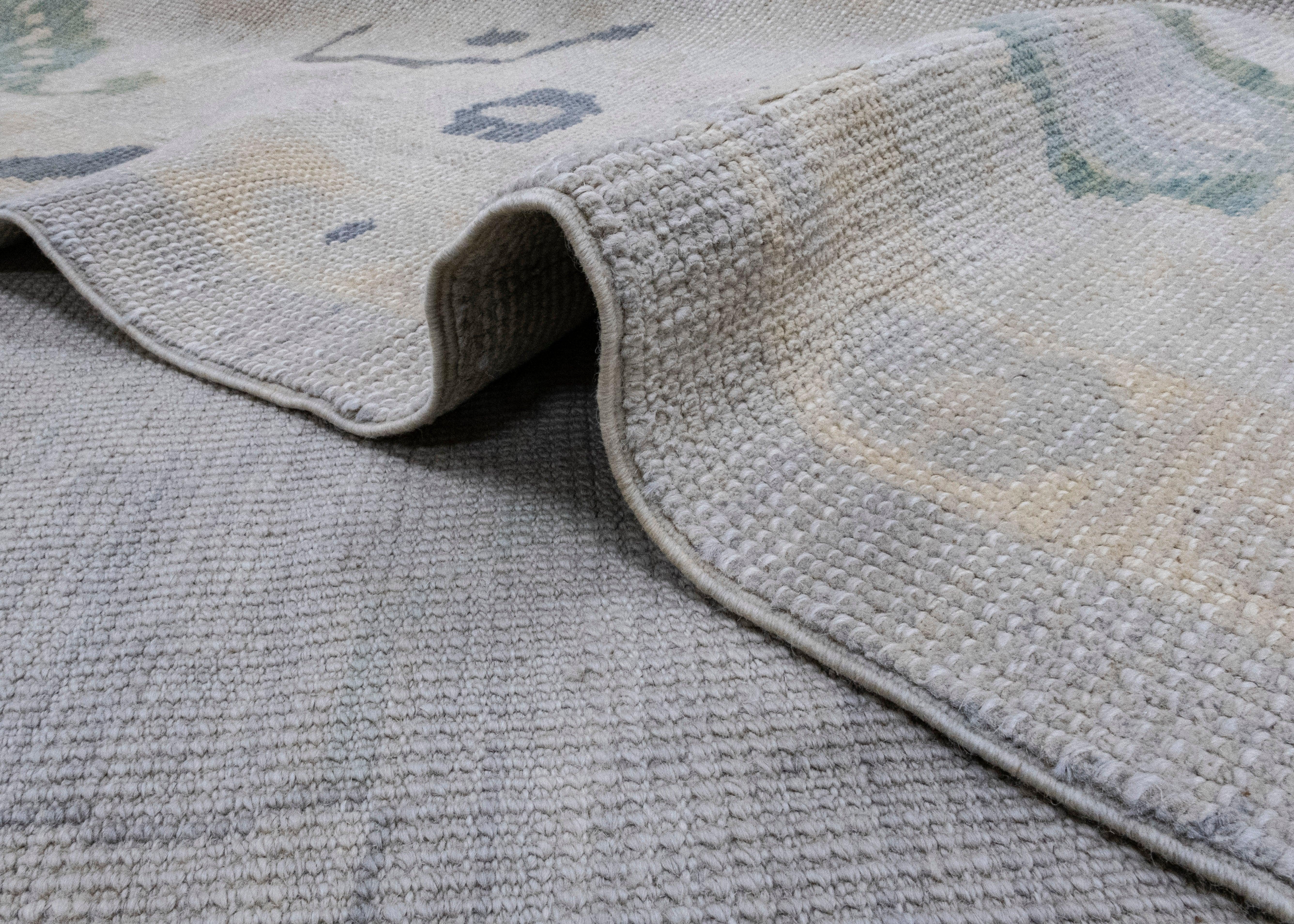 Laine Tapis turc Oushak 12' x 16' n° 16989 en vente