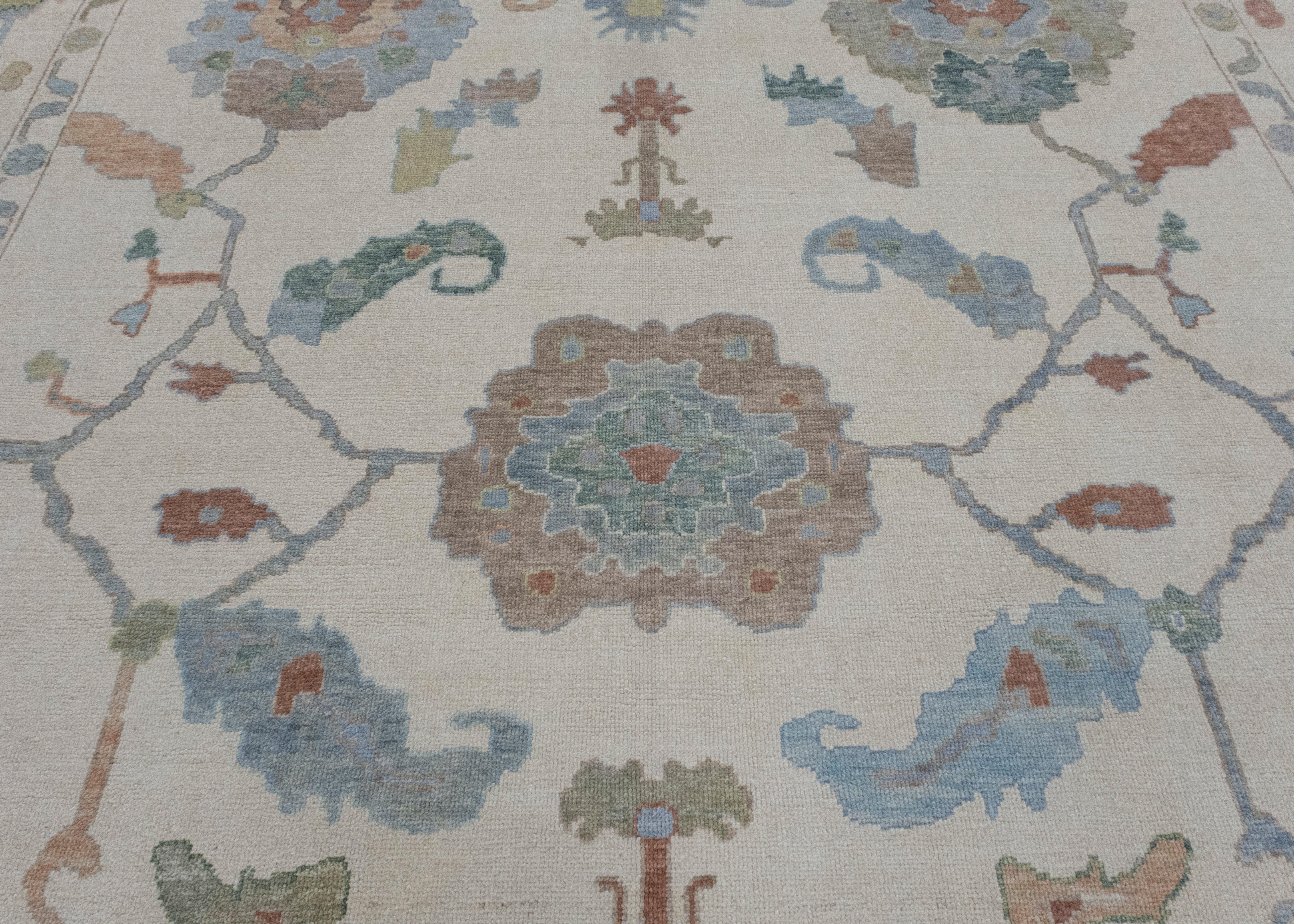 Contemporary Turkish Oushak Rug 12' x 16'1