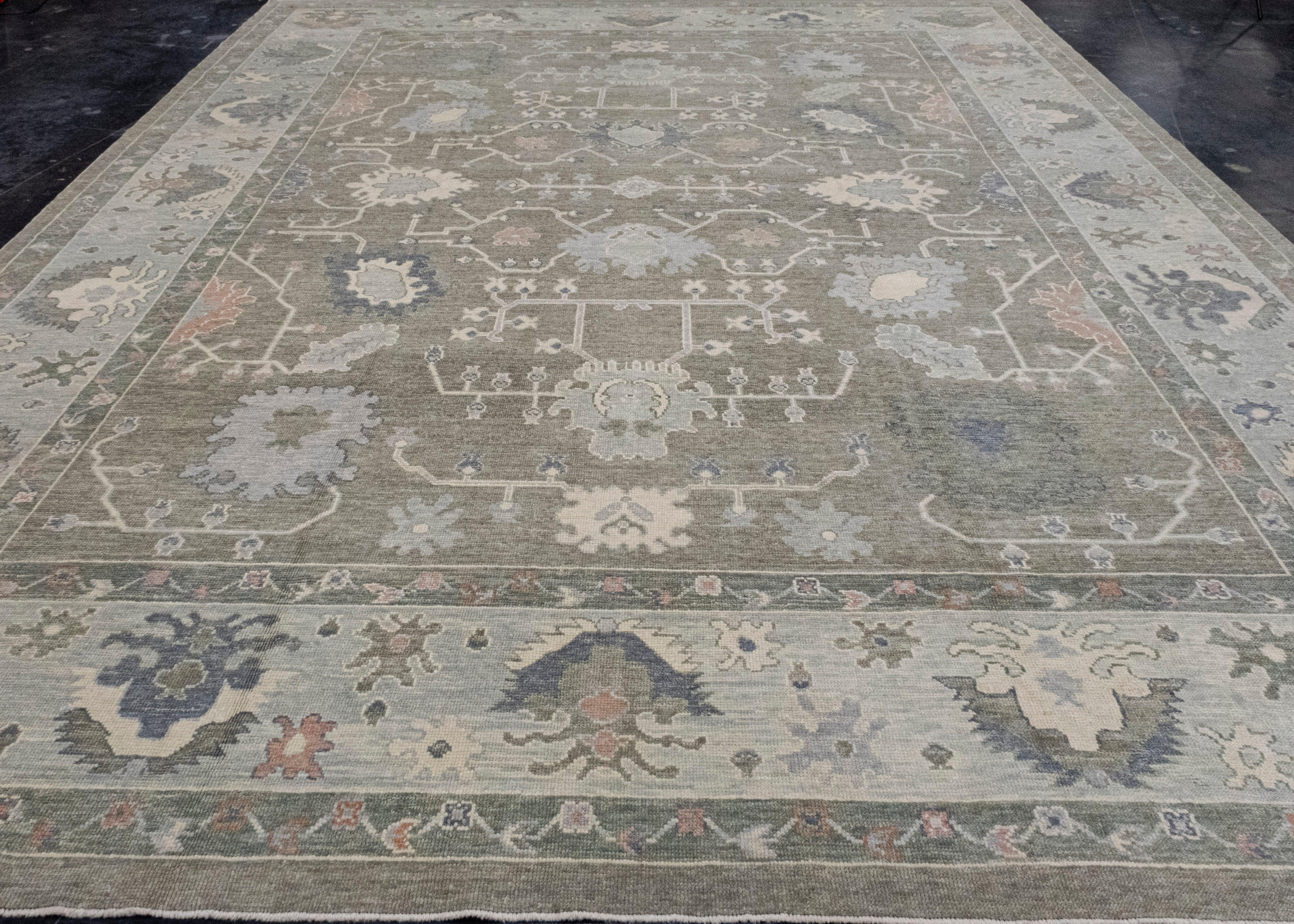 Turkish Oushak Rug 12'1