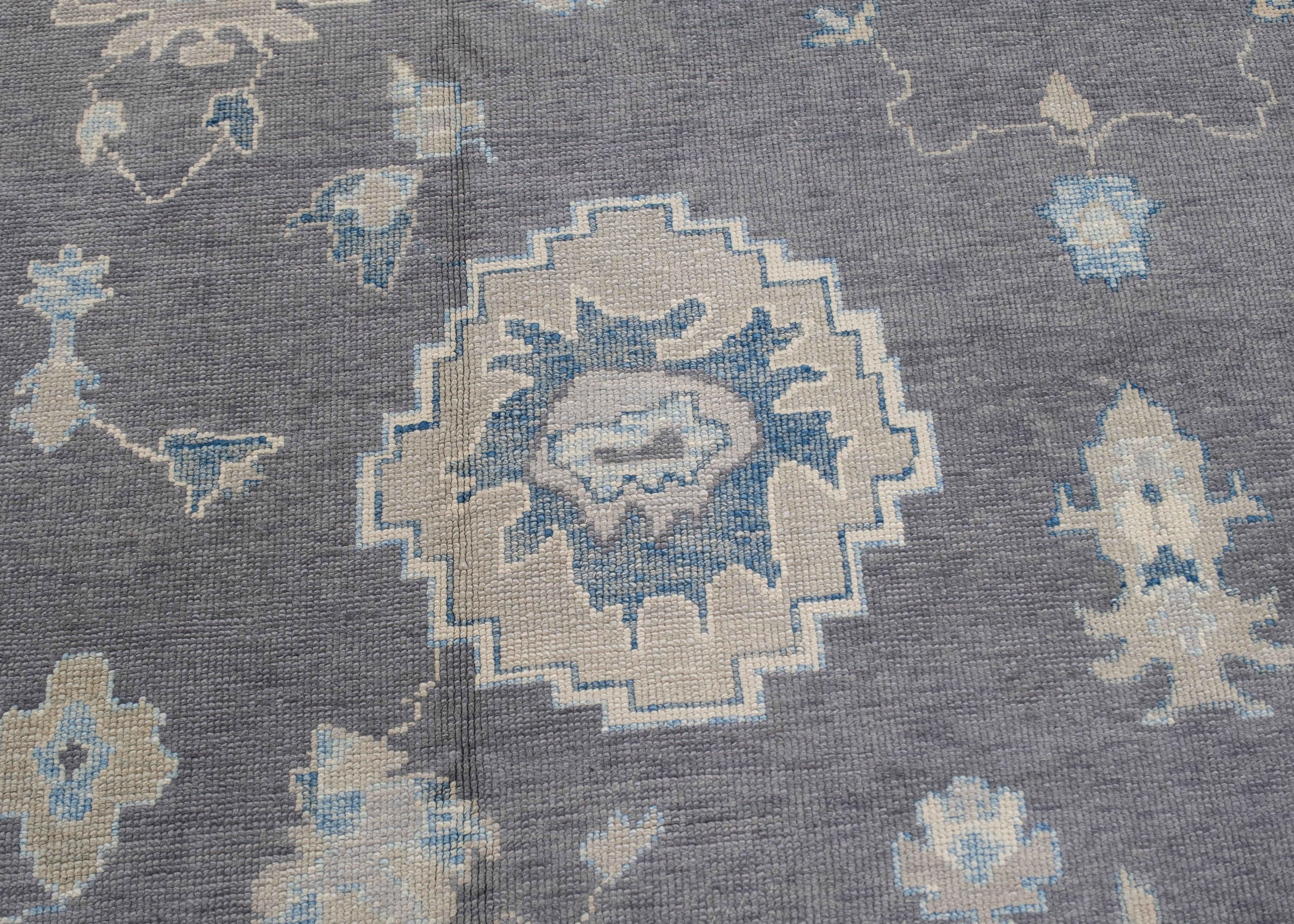 Oushak Rug Oriental Hand Knotted Turkish Antique Look Oushak 9'10