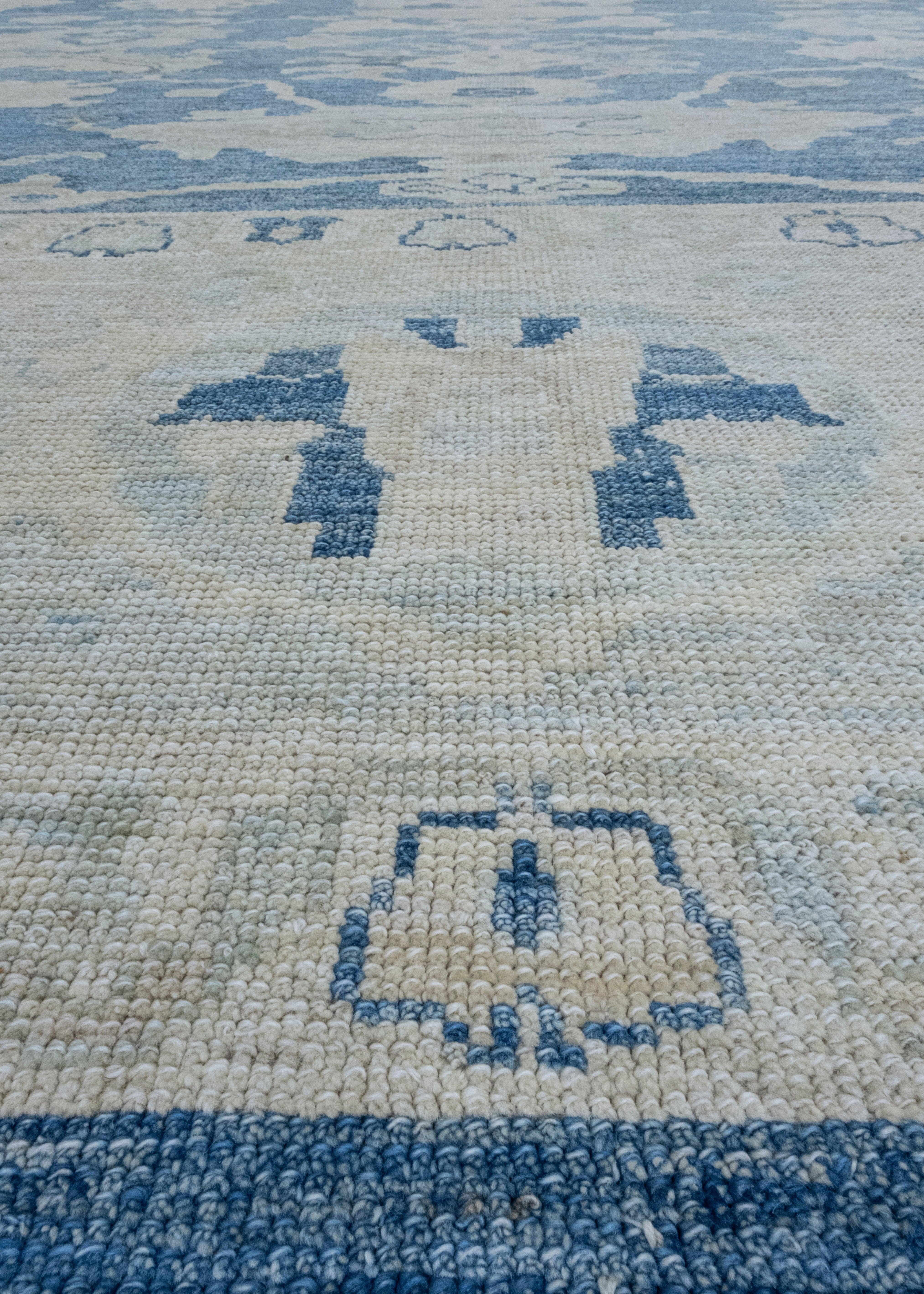 Contemporary Turkish Oushak Rug 12'1