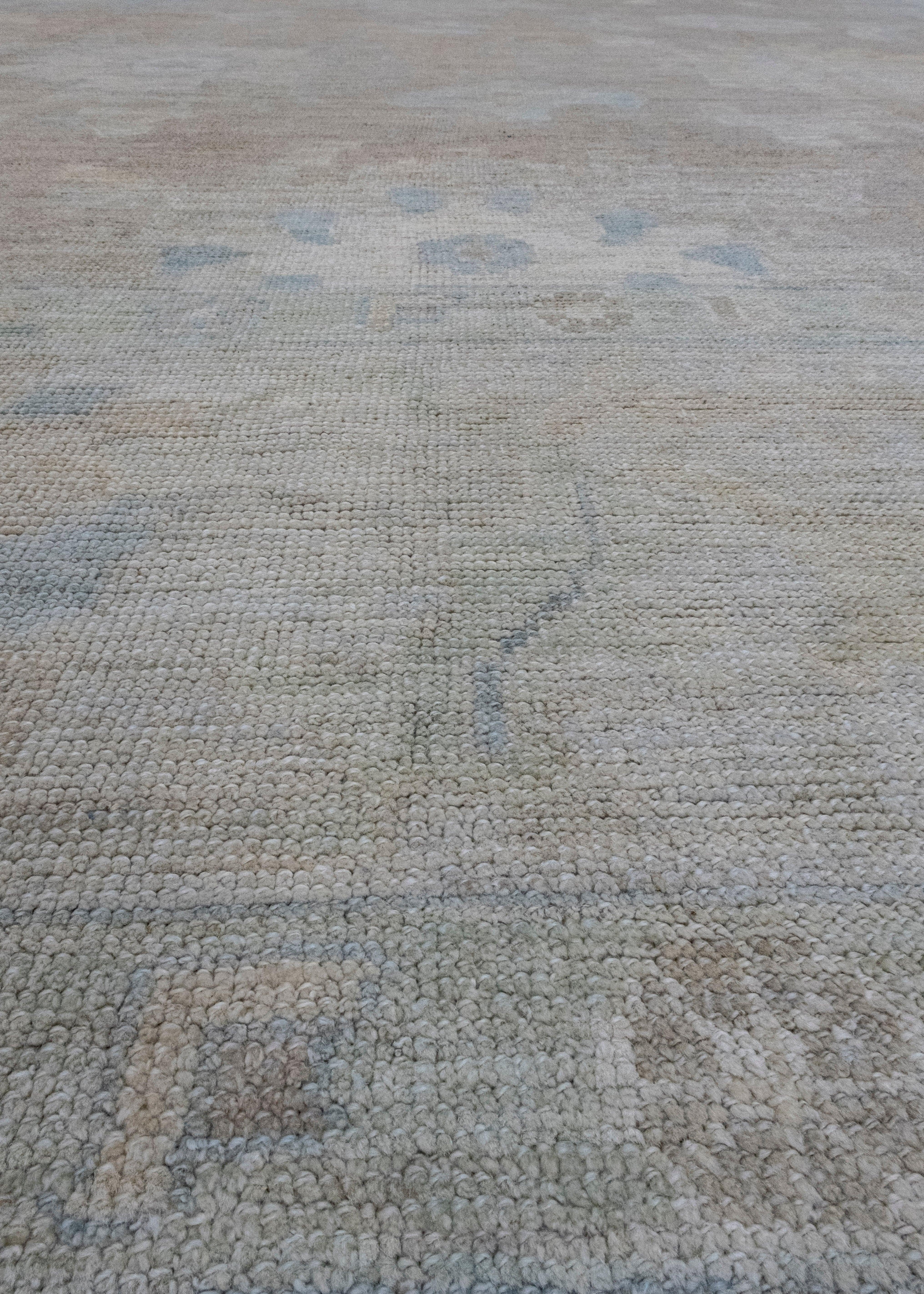 Contemporary Turkish Oushak Rug 12'1