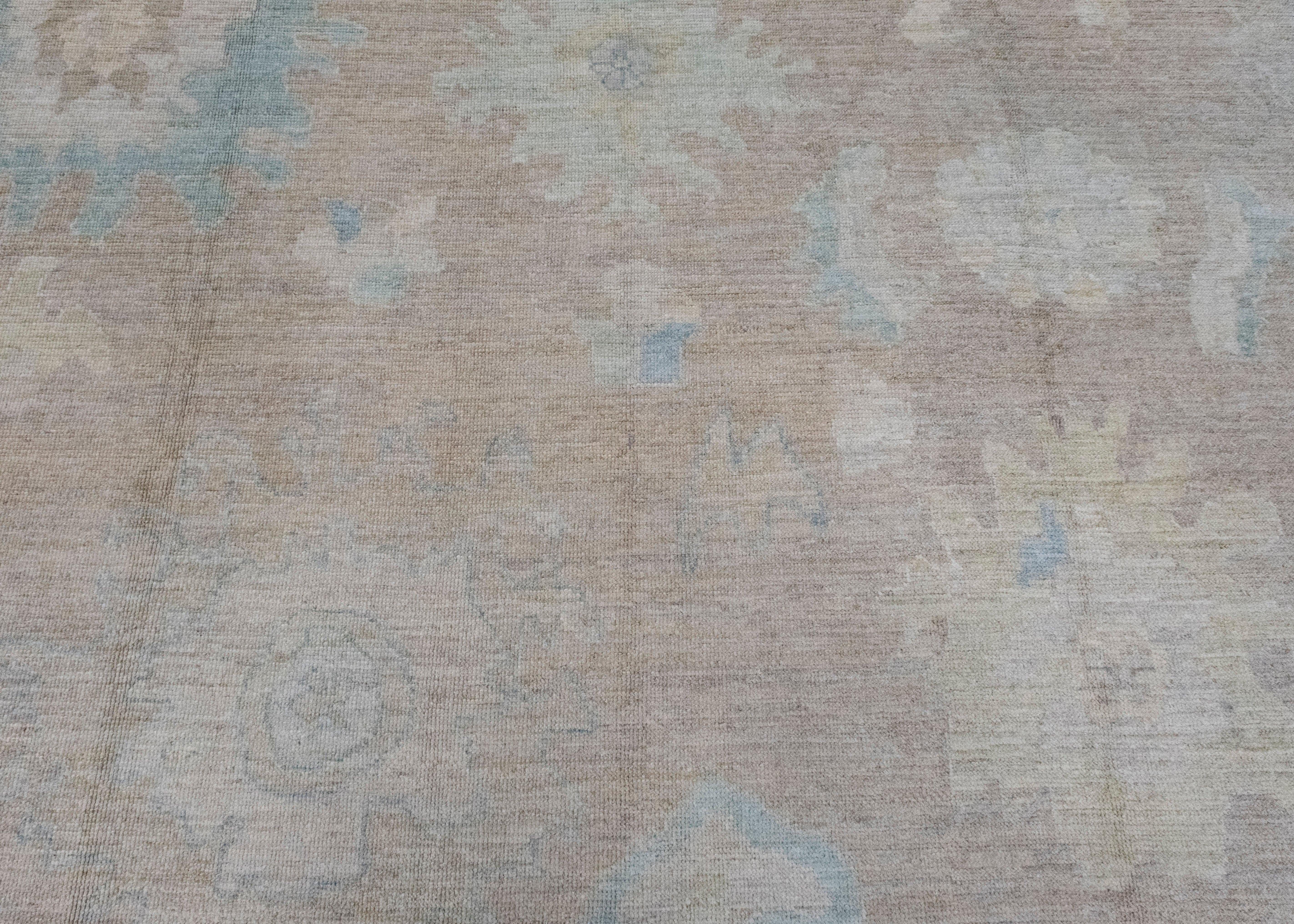 Wool Turkish Oushak Rug 12'1