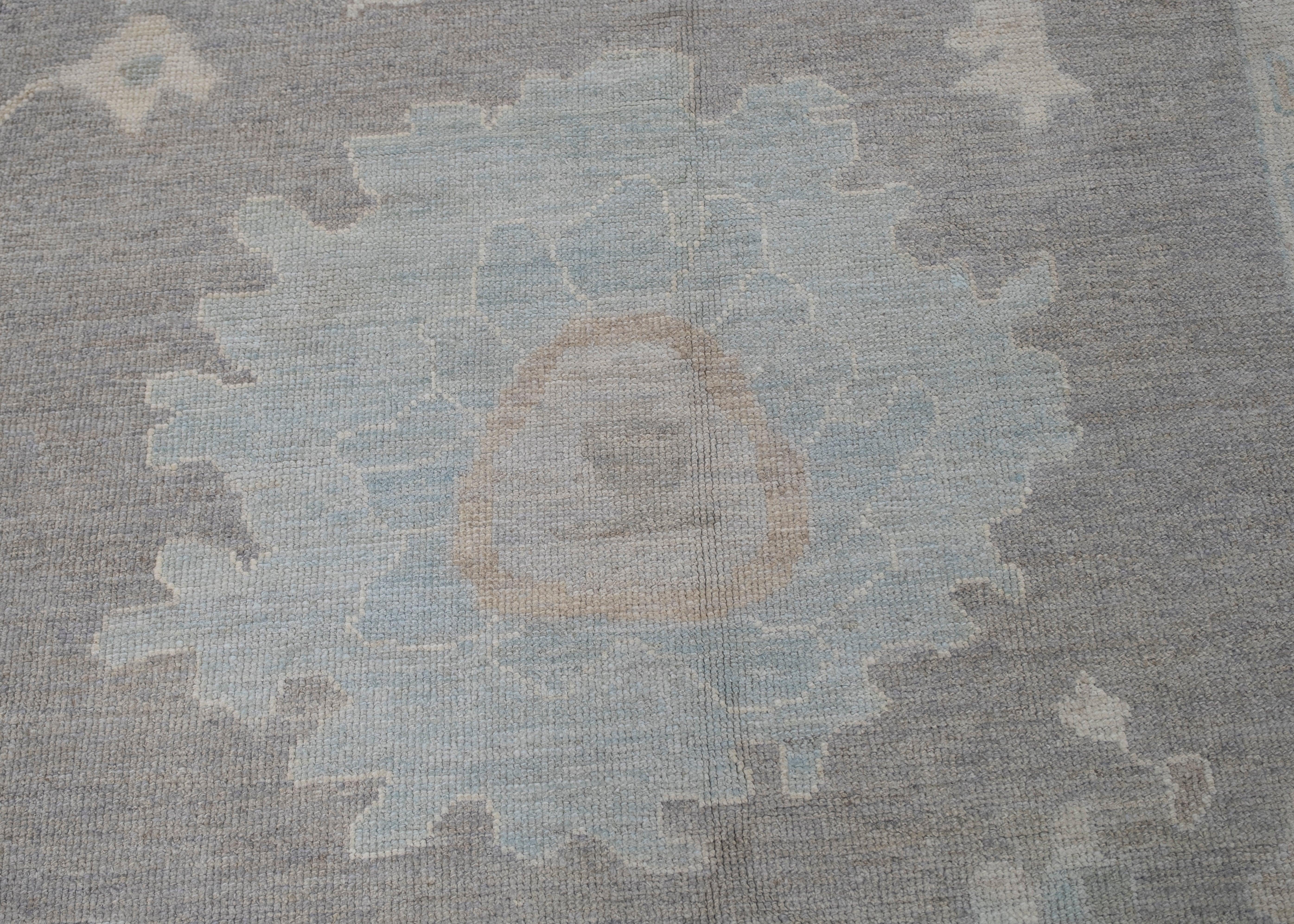 Oushak Rug Oriental Hand Knotted Turkish Oushak 9'3