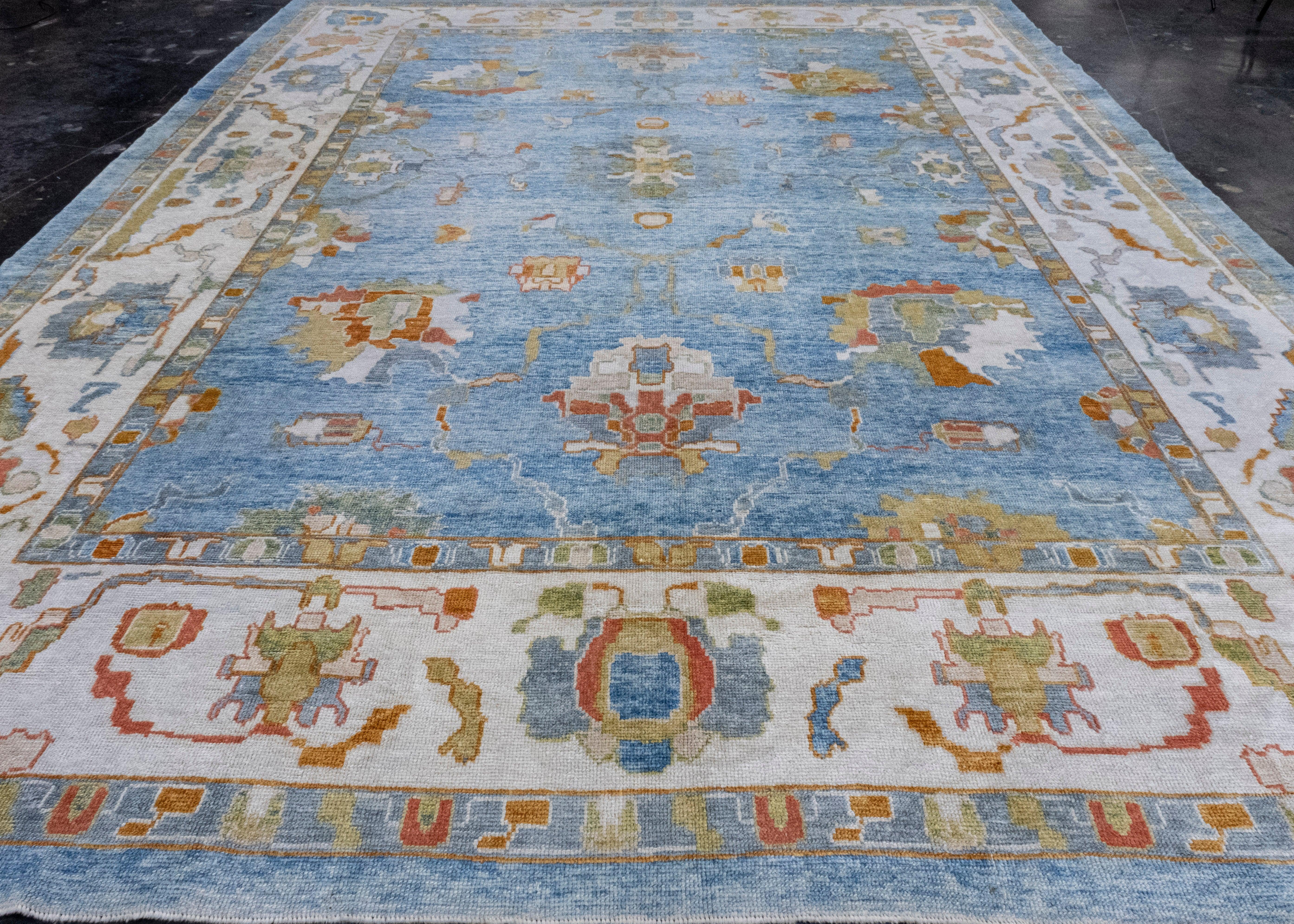 Turkish Oushak Rug 12'1
