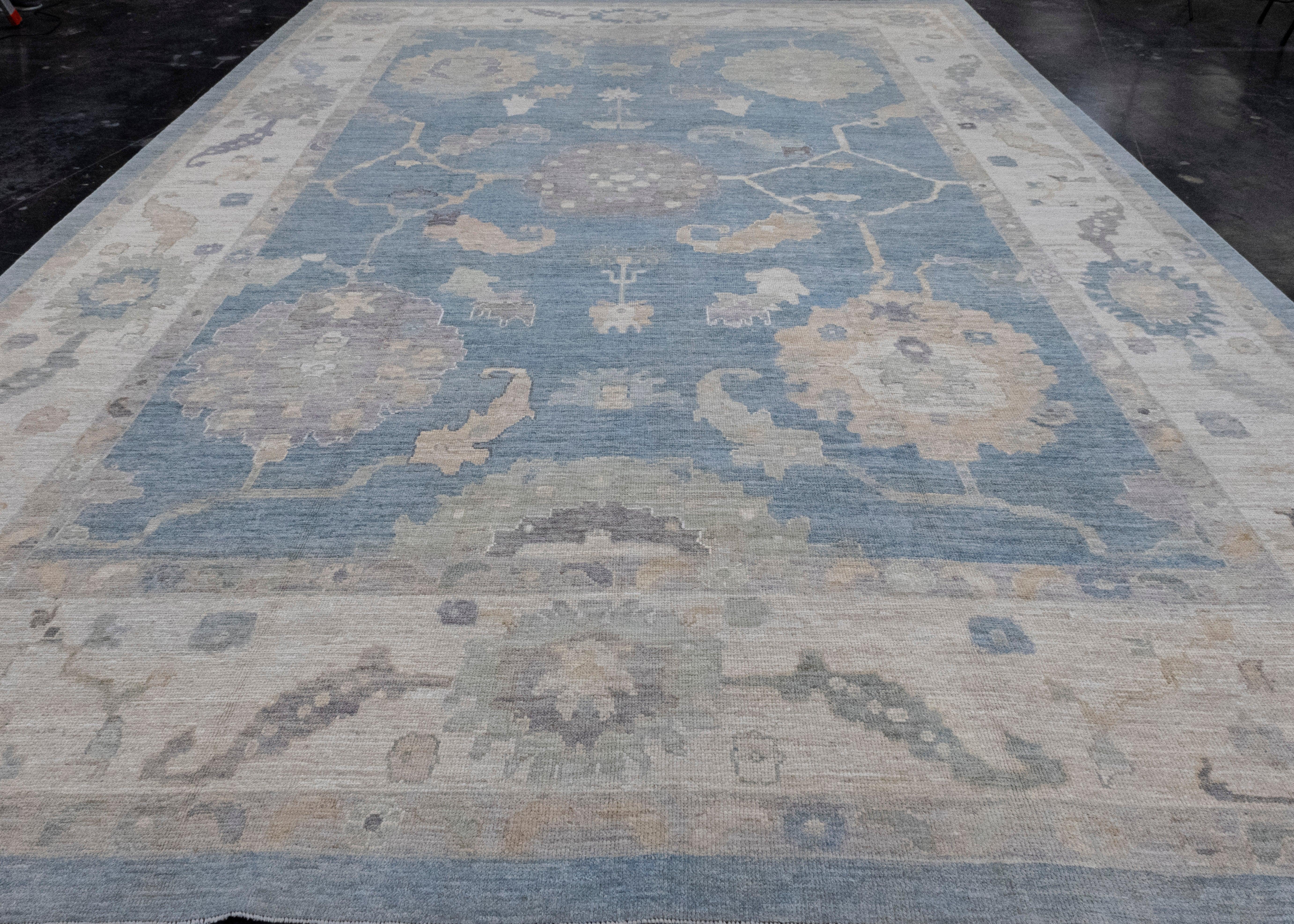 Turkish Oushak Rug 12'1