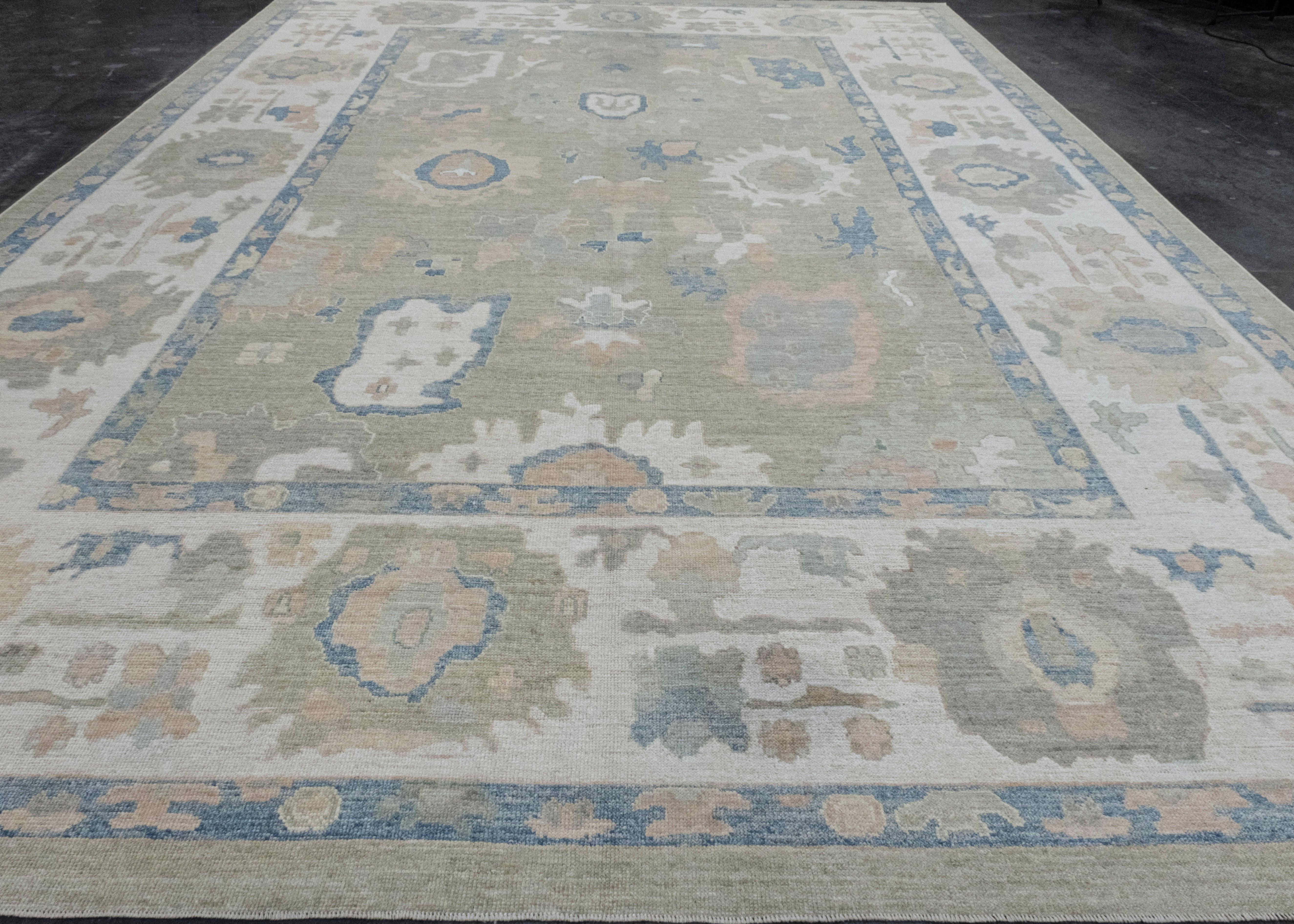 Turkish Oushak Rug 12'10