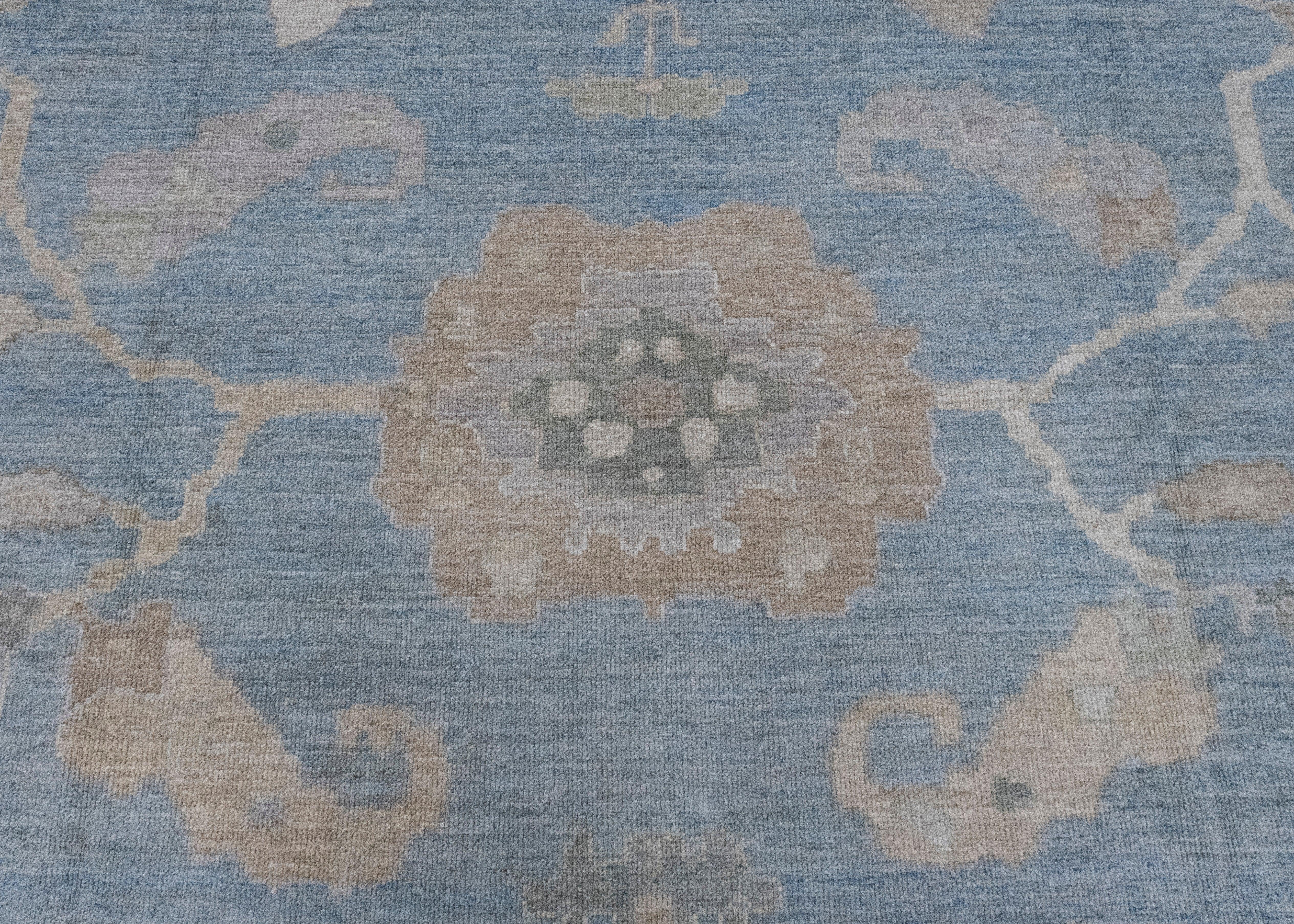 Wool Turkish Oushak Rug 12'2