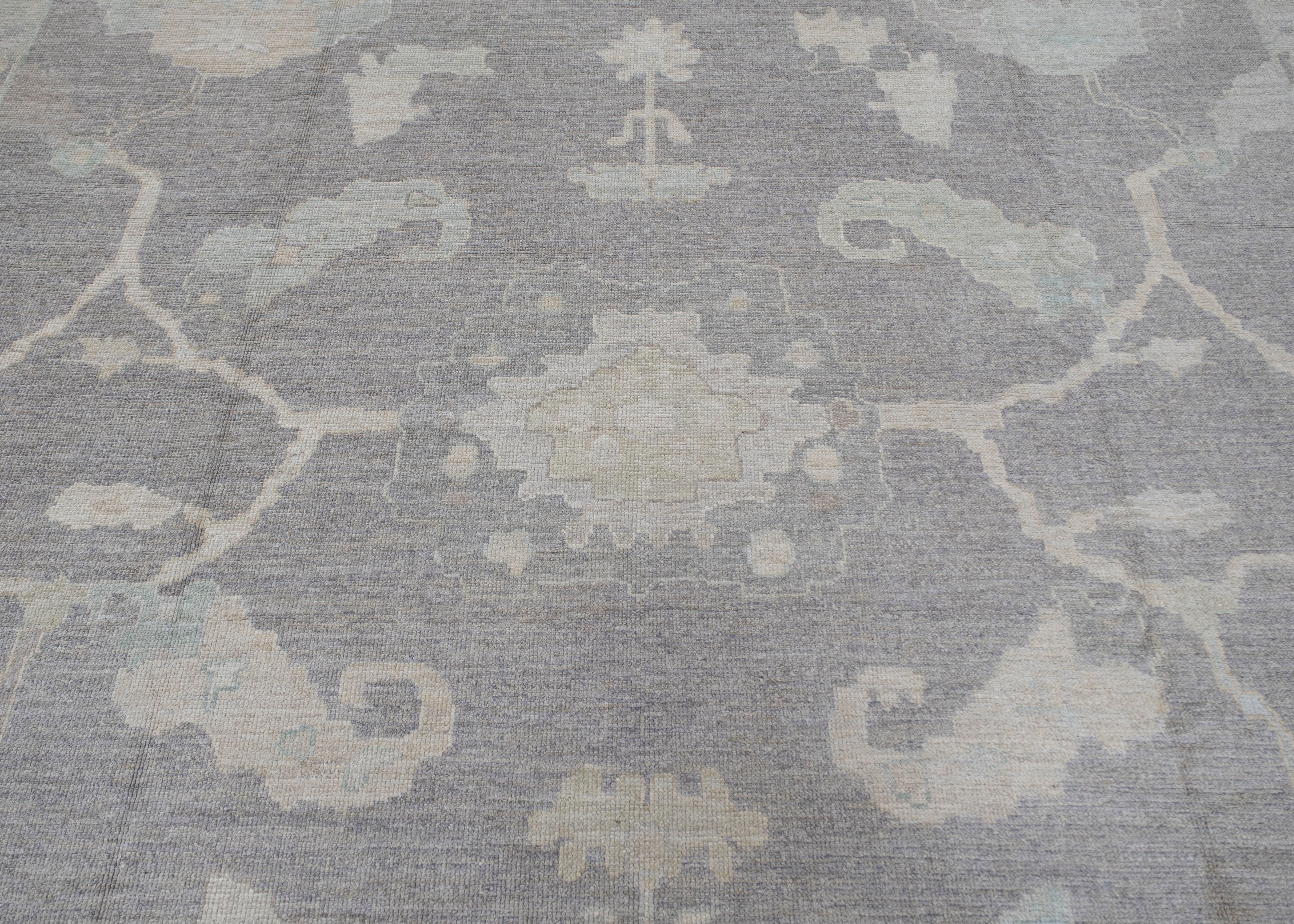 Oushak Rug Oriental Hand Knotted Turkish Oushak 9'10