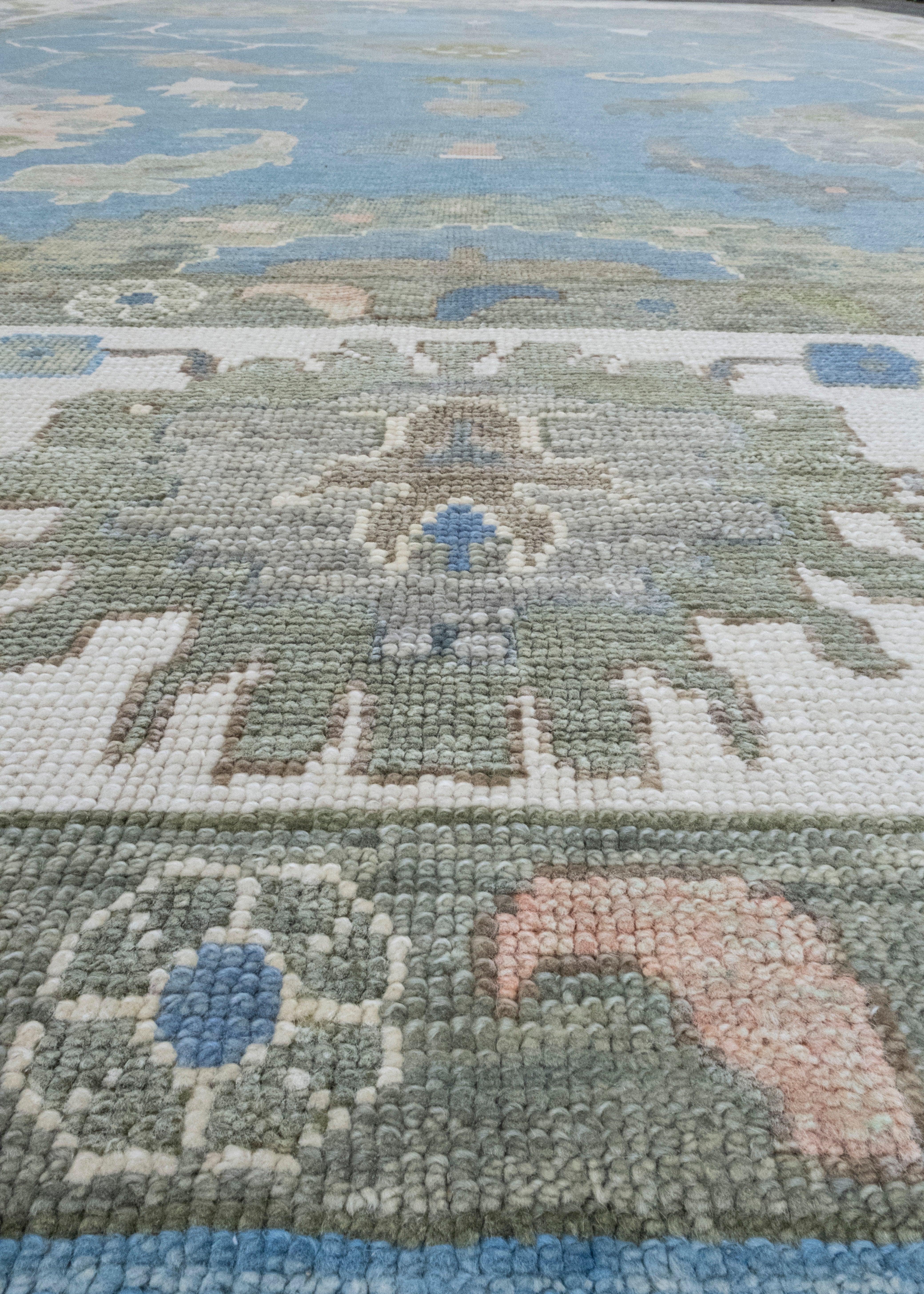 Contemporary Turkish Oushak Rug 12'3