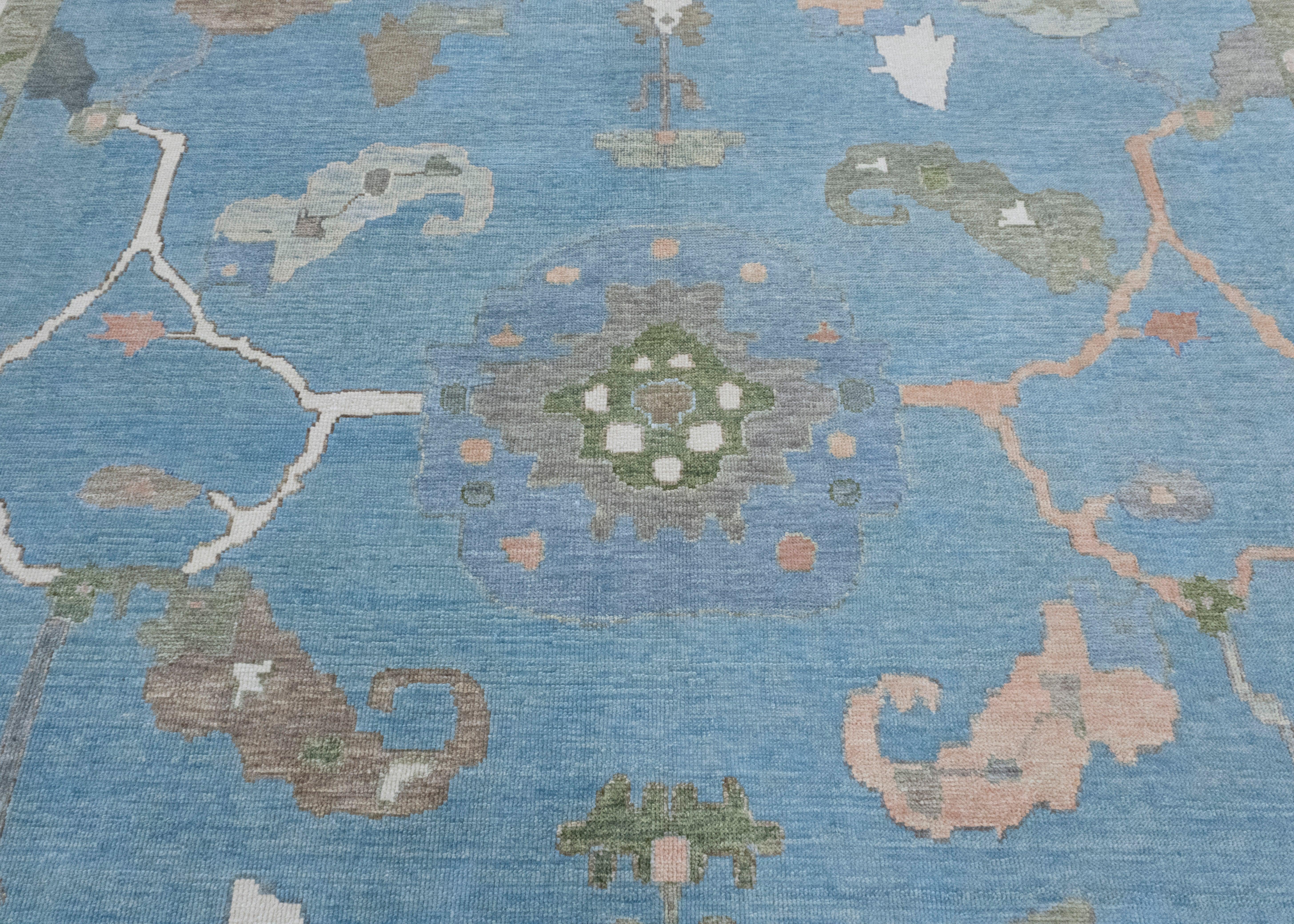 Wool Turkish Oushak Rug 12'3