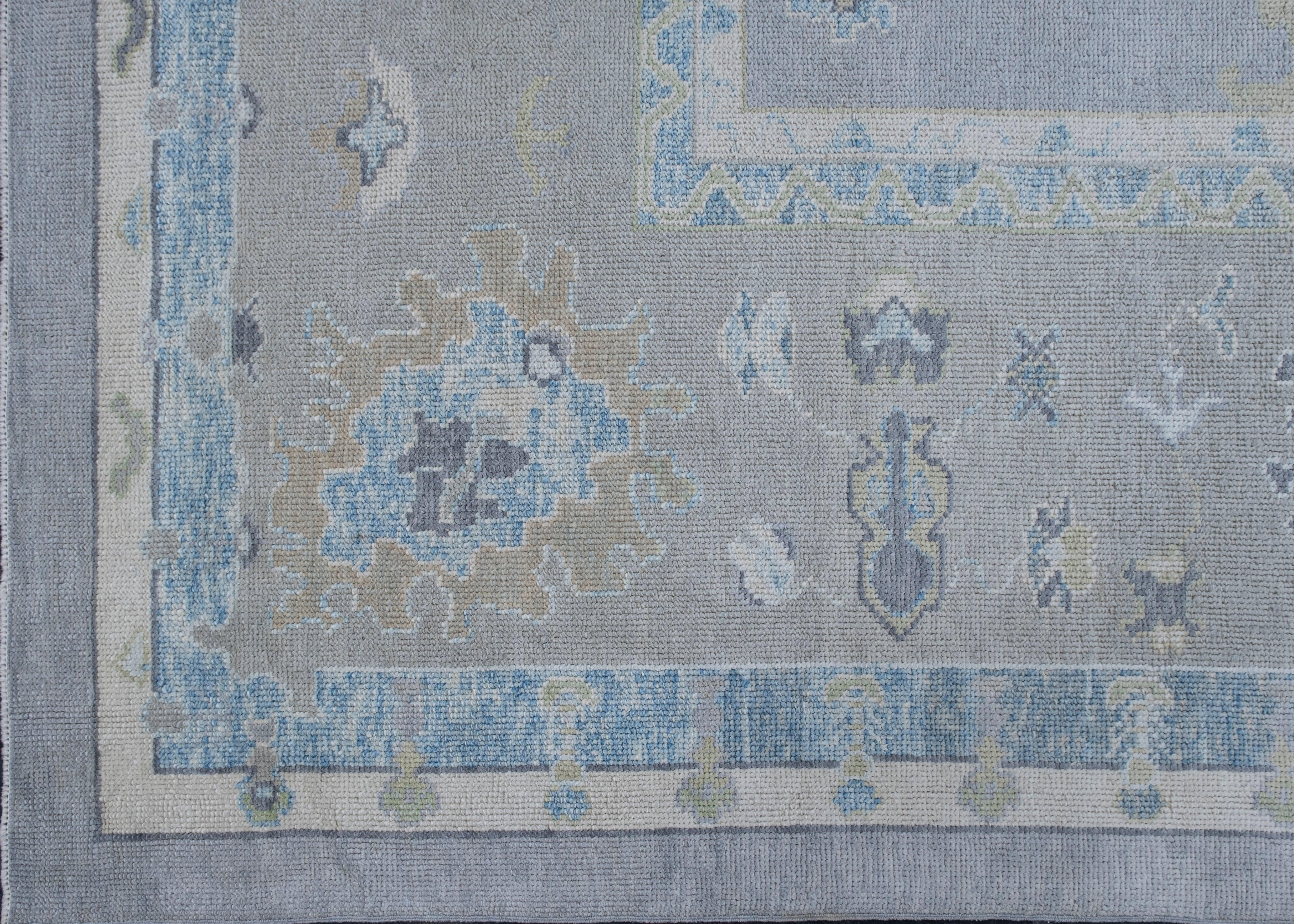 Oushak Rug Oriental Hand Knotted Turkish Oushak 9'10