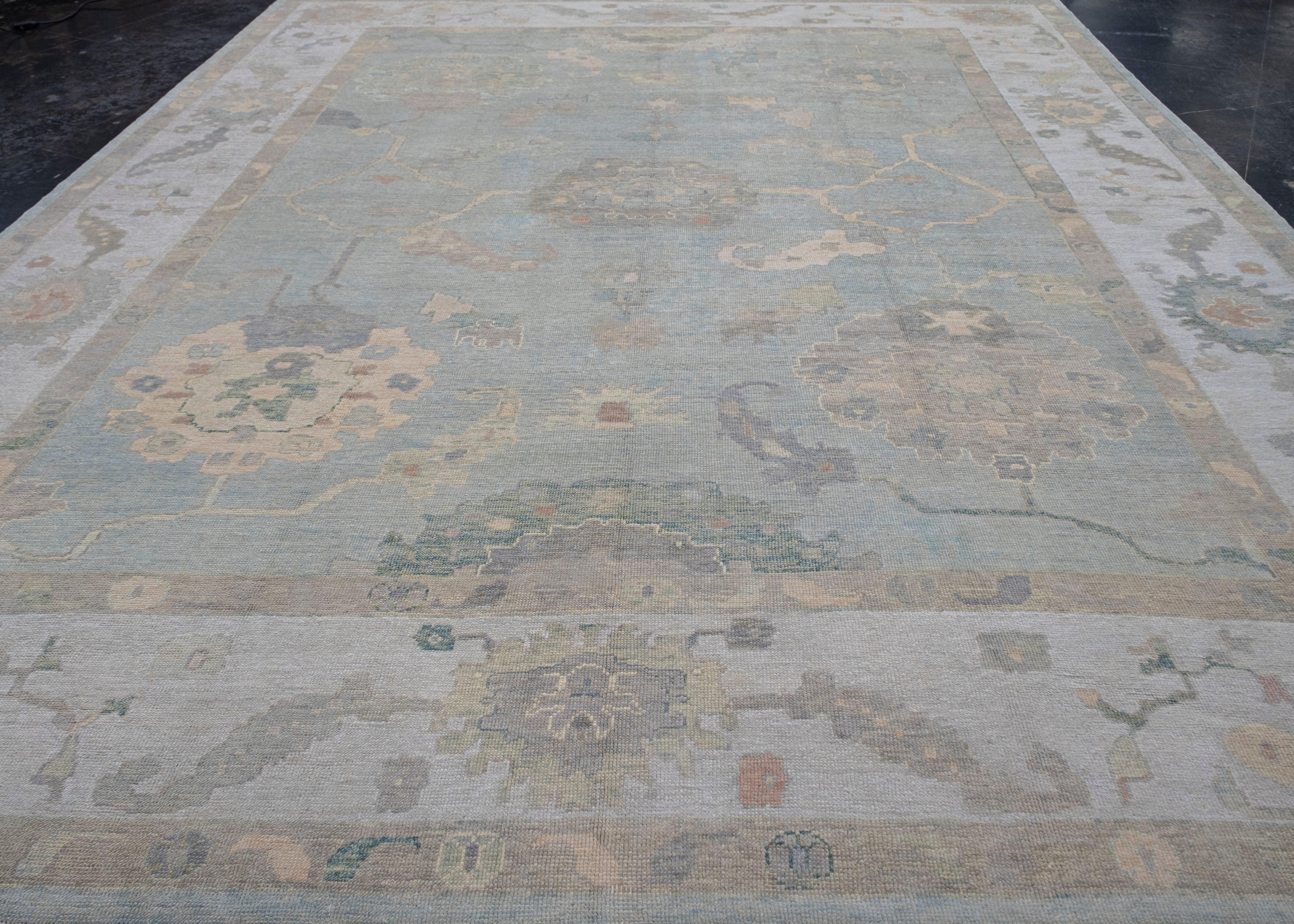 Turkish Oushak Rug 12'4