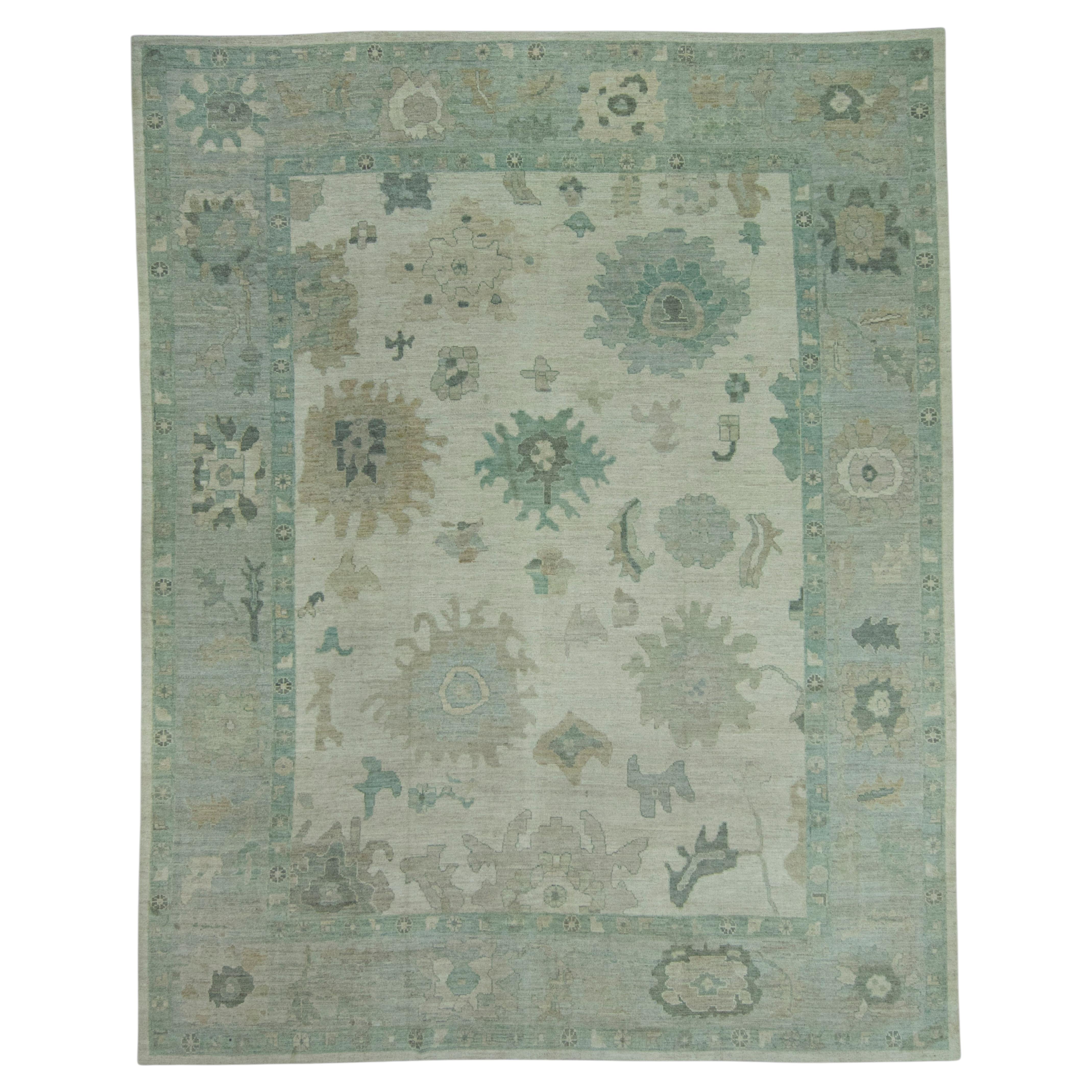 Turkish Oushak Rug 12'4" x 15'5" #0102