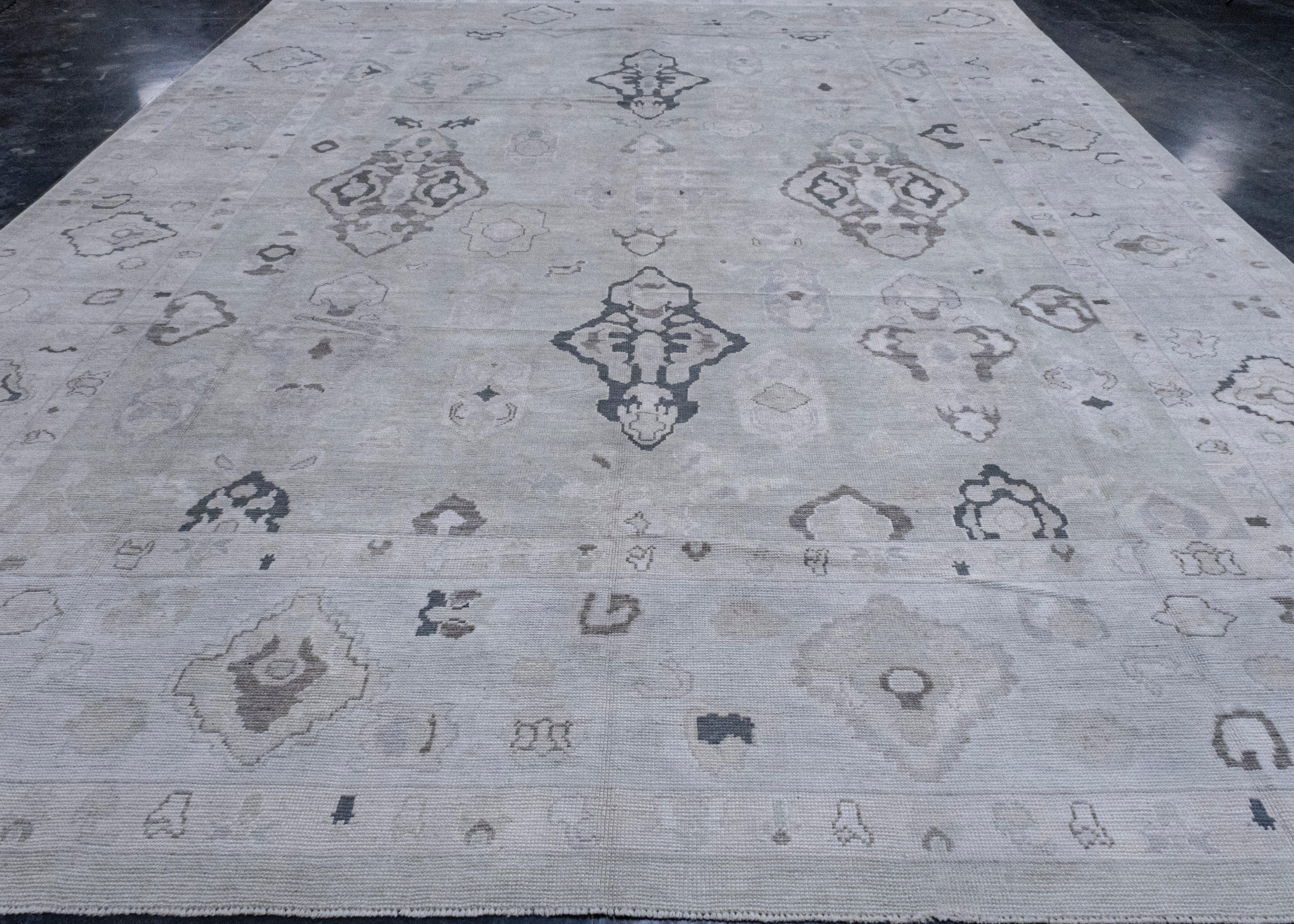 Turkish Oushak Rug 12'4