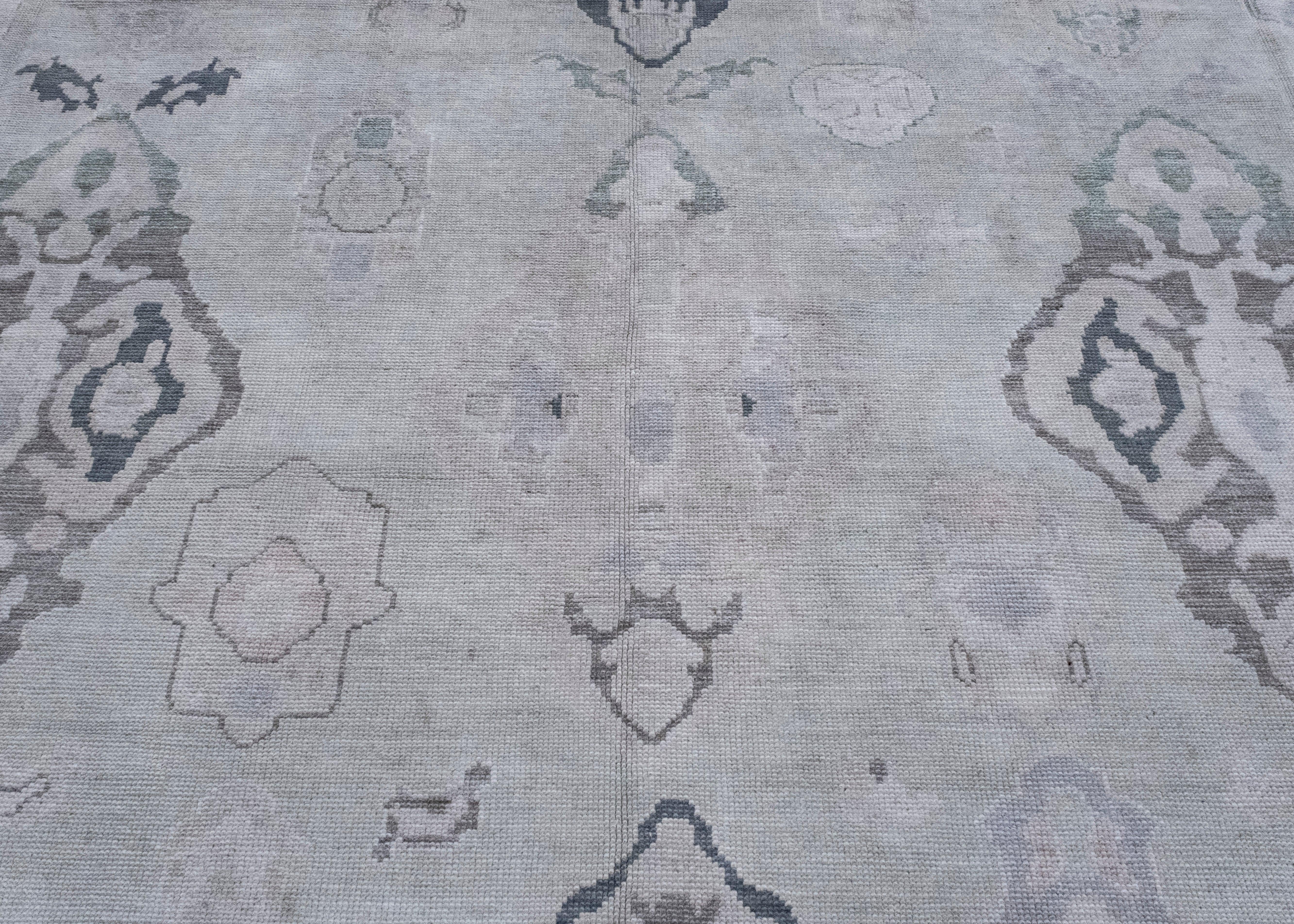 Wool Turkish Oushak Rug 12'4